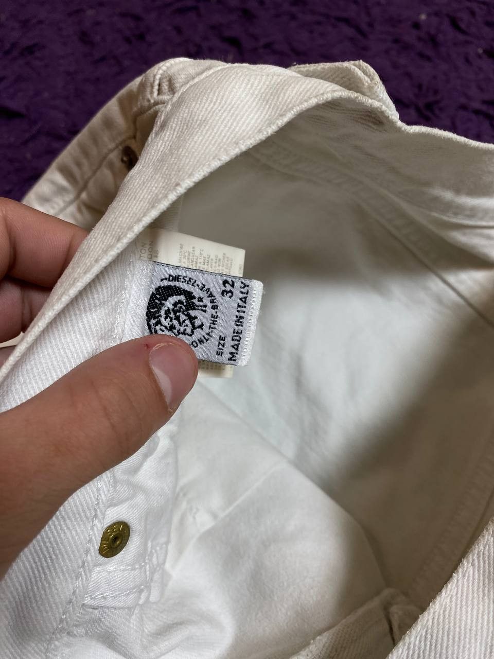 Diesel Diesel logo Vintage white denim Shorts Y2K made in Italy Size US 32 / EU 48 - 2 Thumbnail