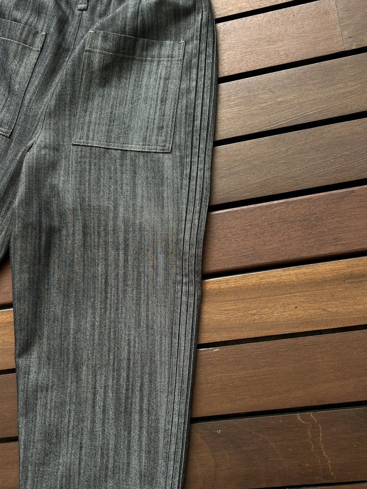 Issey Miyake Issey Miyake Men IM Side Pleated Denim Pants Size US 30 / EU 46 - 11 Thumbnail