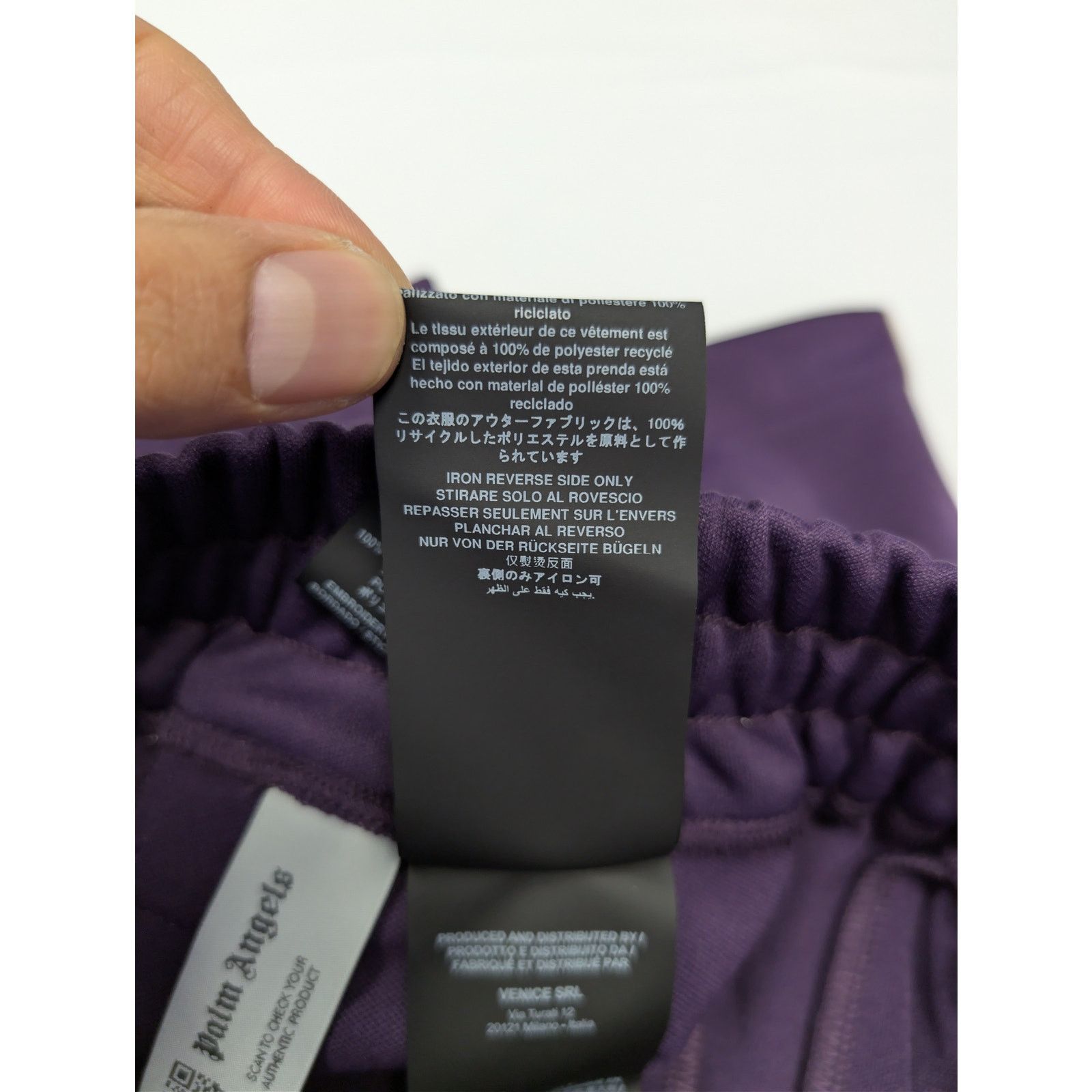 Palm Angels o1rshd1 Classic Logo Track Shorts in Dark Purple / Off-White Size US 32 / EU 48 - 18 Thumbnail