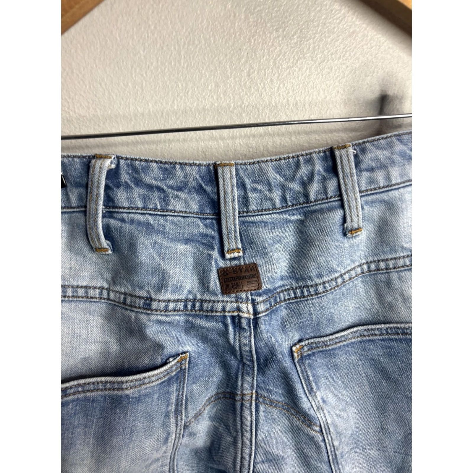 Vintage G-Star RAW Mens Jeans 28x32 Blue 5620 3D Slim Light Wash Denim Moto Tapered Size US 28 / EU 44 - 6 Thumbnail