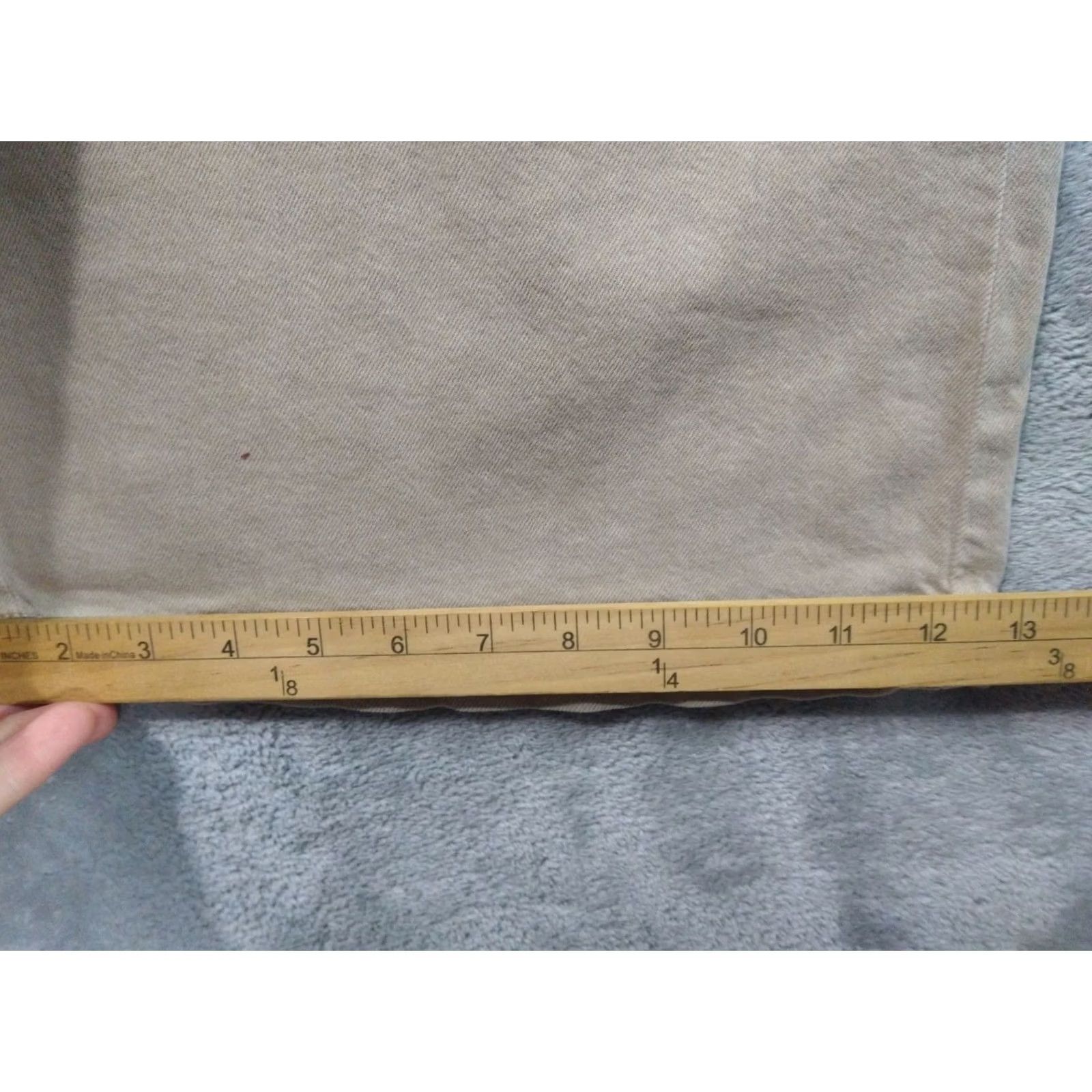 American Eagle Outfitters American Eagle Outfitters Pants Womens 12 Short Super High Rise Wide-Leg Baggy Stretch Chino Beige Twill Cotton Lyocell Jeans Trouser Size 34" / US 12 / IT 48 - 6 Thumbnail