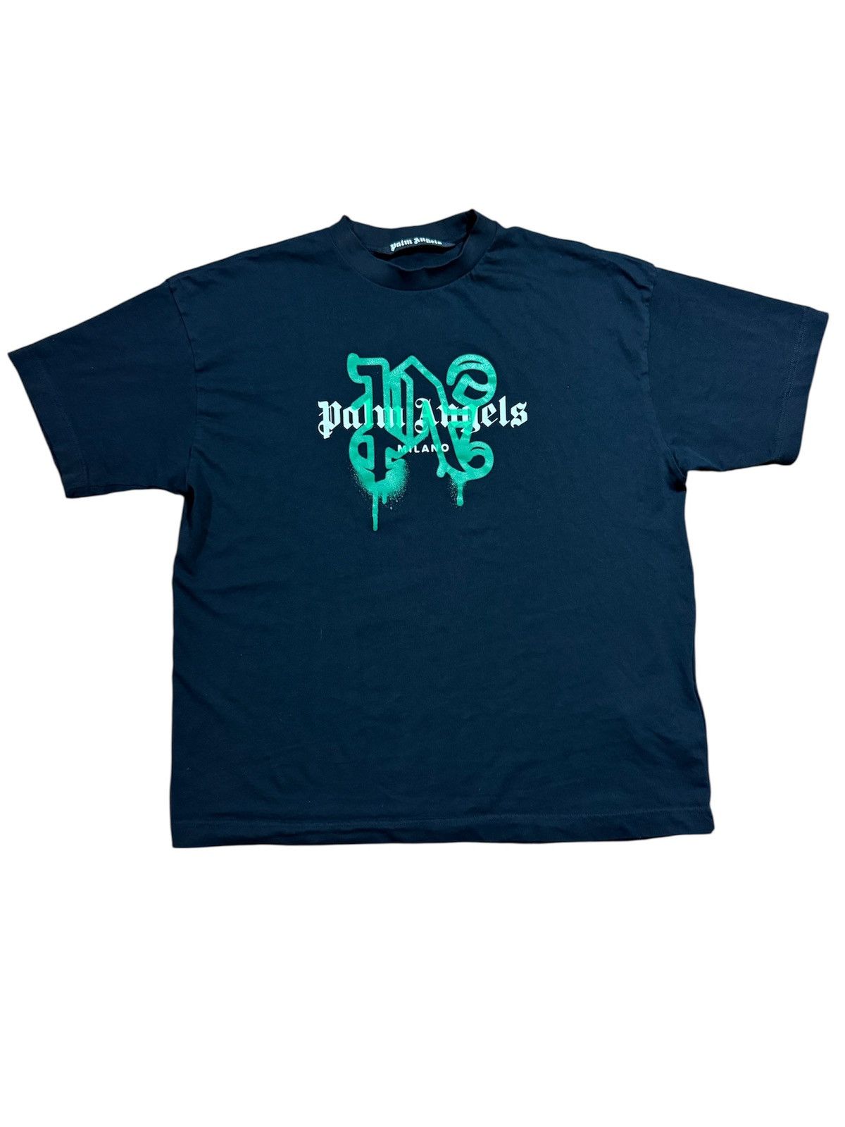 Designer Palm Angels Milano Monogram Spray City T-Shirt XL Size US XL / EU 56 / 4 - 1 Thumbnail