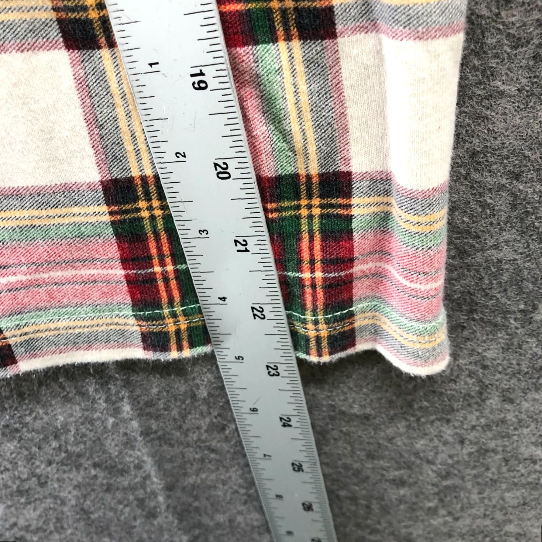 Vintage Hanna Andersson Adult Long John Pajama Top XS Holiday Plaid Red Green Cotton Size XS / US 0-2 / IT 36-38 - 8 Thumbnail
