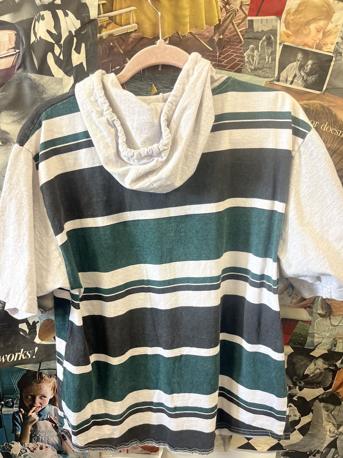 Vintage Button up tshirt hoodie Size US L / EU 52-54 / 3 - 3 Thumbnail