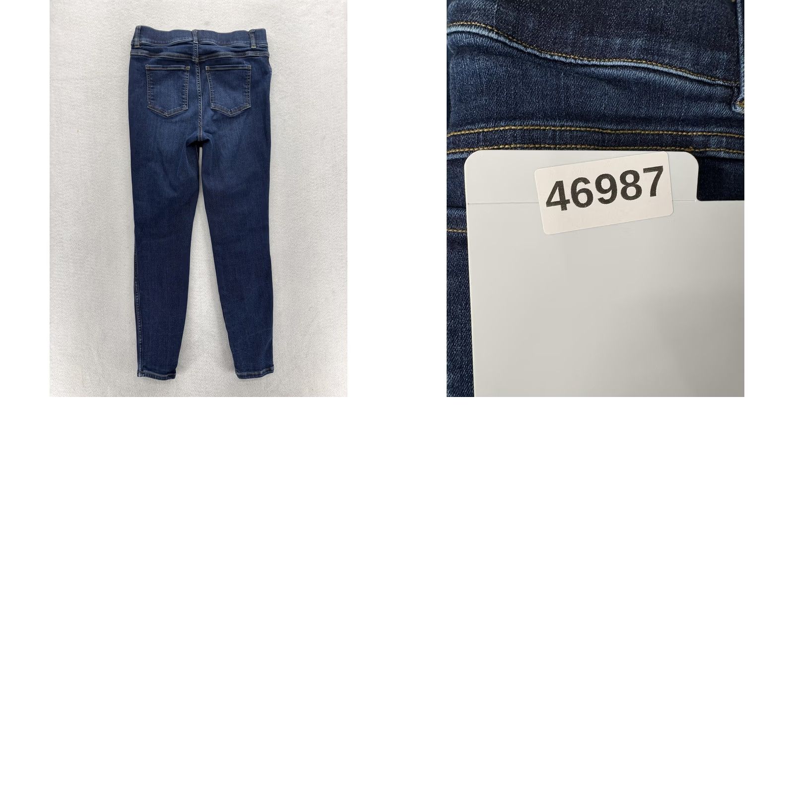 Spanx VINTAGE Spanx Pull On Skinny Jeans Womens Medium Dark Wash Blue Mid Rise Stretch Denim Size 32" / US 10 / IT 46 - 9 Thumbnail
