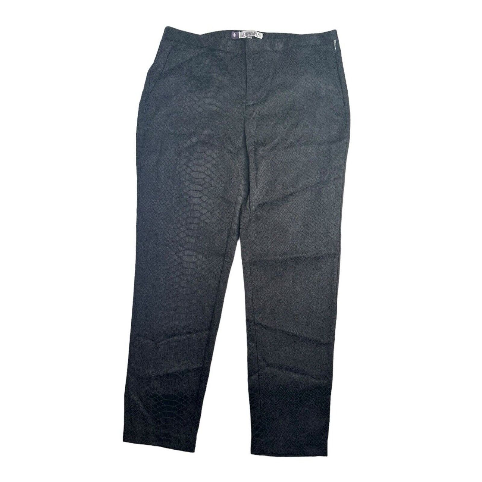 Jennifer Lopez Jennifer Lopez Black Snake Cropped Ankle Pants Stretch 6 Size 28" / US 6 / IT 42 - 1 Thumbnail