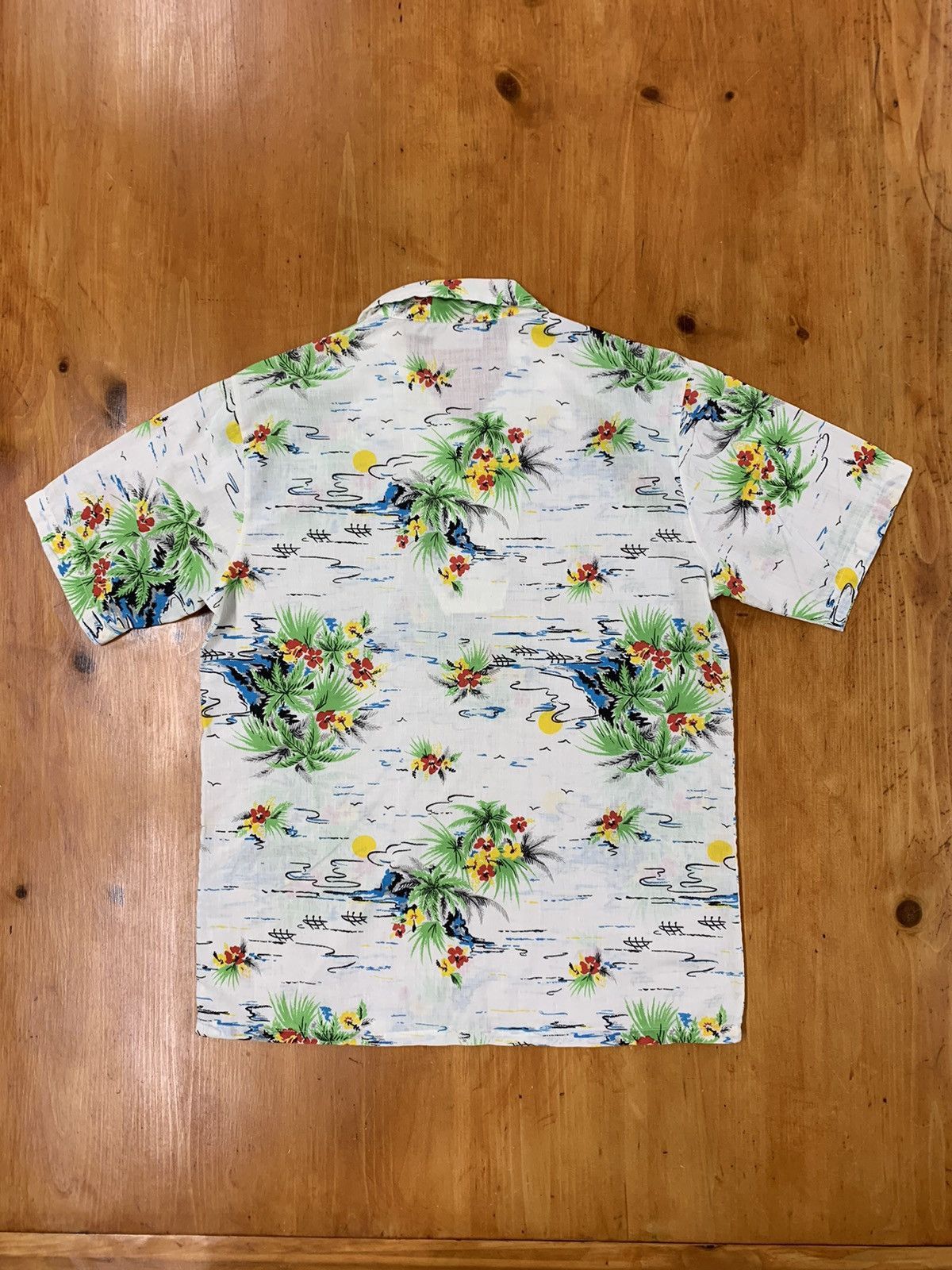 Vintage Vintage 1979s Hawaiian Palms Shirt Size US L / EU 52-54 / 3 - 1 Thumbnail
