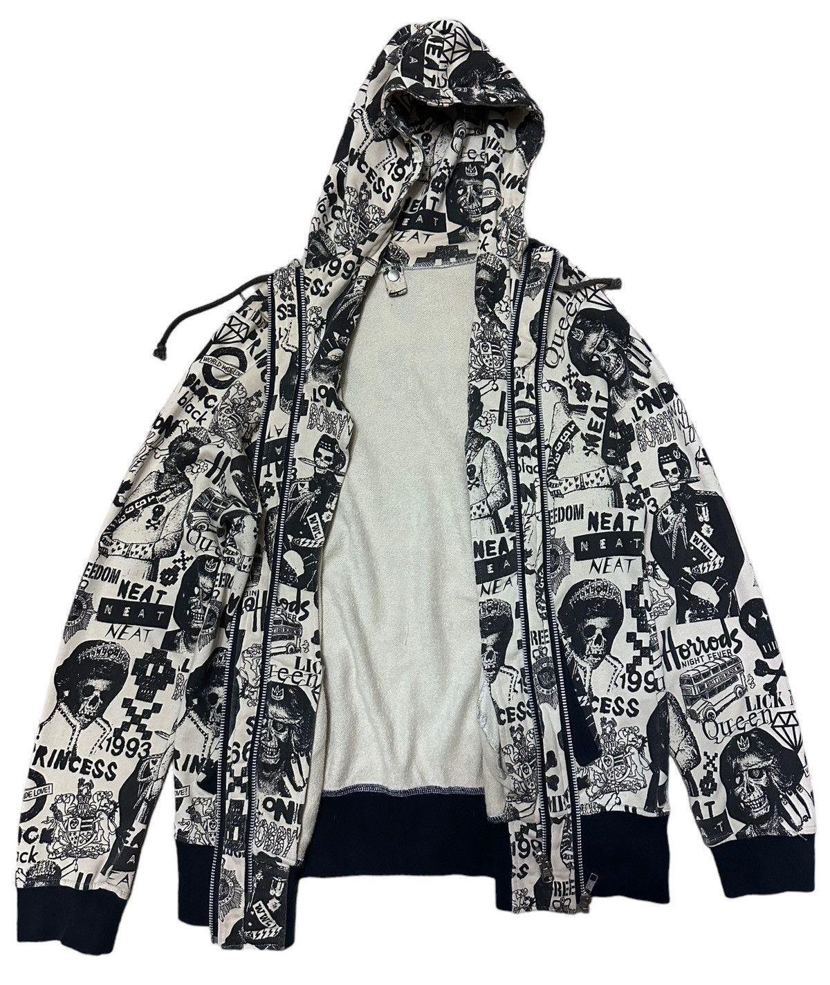 Hysteric Glamour 🇯🇵 World Wide Love OVP Skulls Punk Rock Hoodie Size US S / EU 44-46 / 1 - 9 Thumbnail