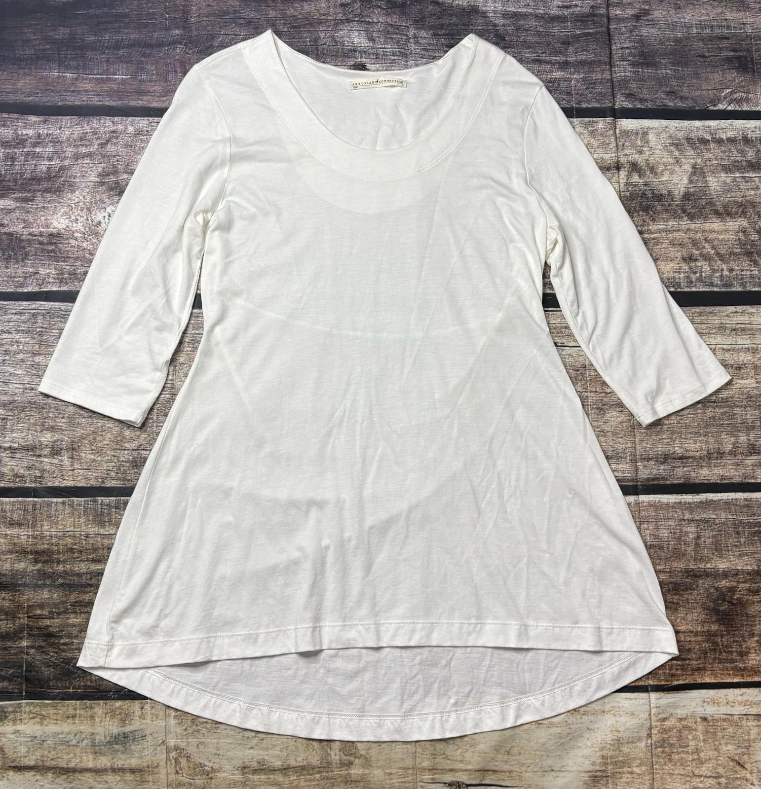 Other Peruvian Connection Dress Women's Medium A-Line Pima Cotton Size M / US 6-8 / IT 42-44 - 1 Thumbnail