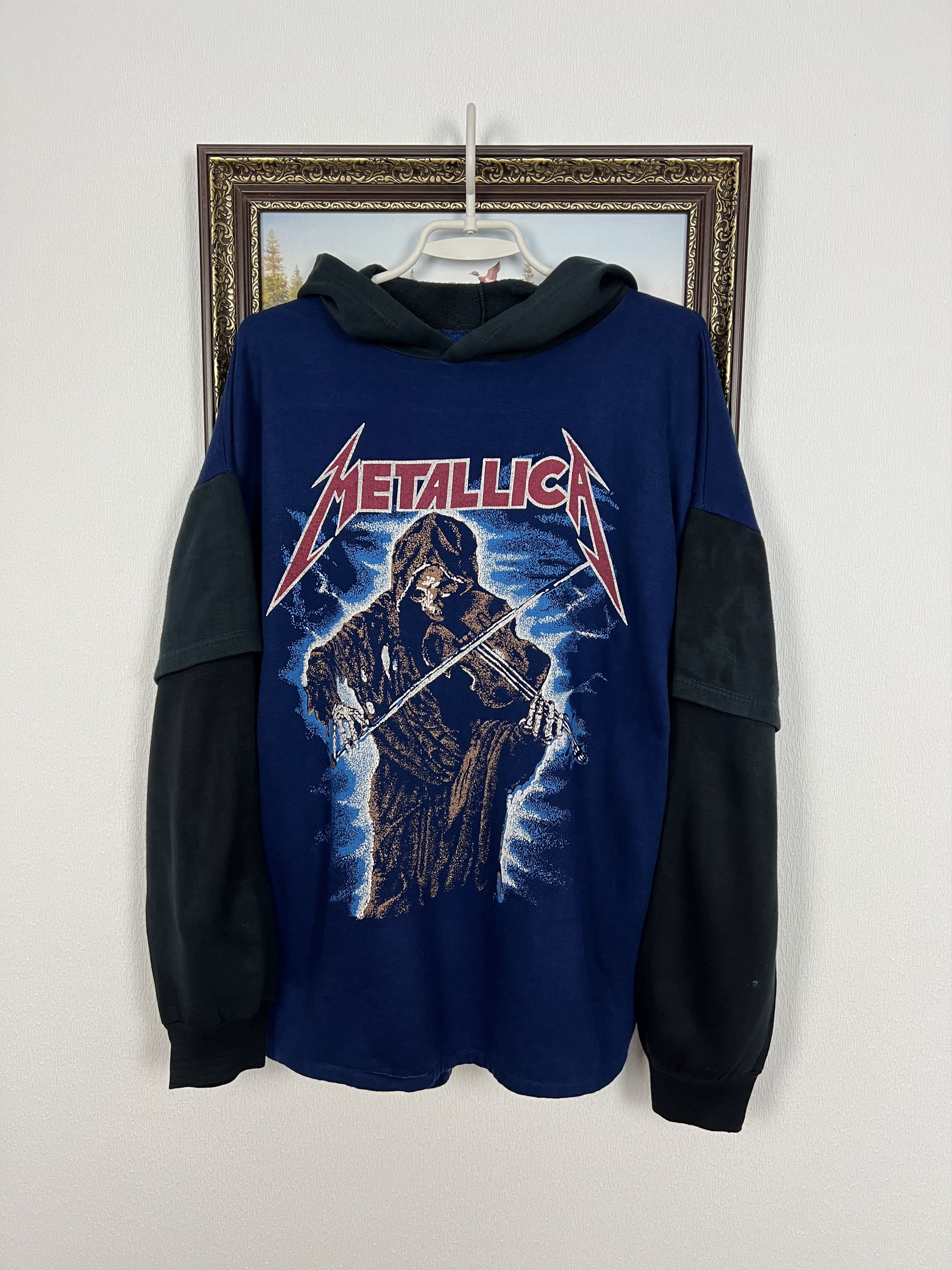 Vintage Vintage Metallica Band Hoodie Over Print Rare Hype Jacket Size US L / EU 52-54 / 3 - 1 Thumbnail