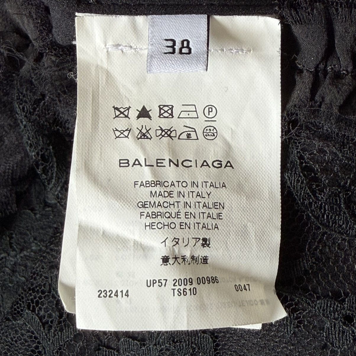 Balenciaga Balenciaga - Nicolas Ghesquière - 2009 Black Lace Midi Dress Size S / US 4 / IT 40 - 8 Thumbnail