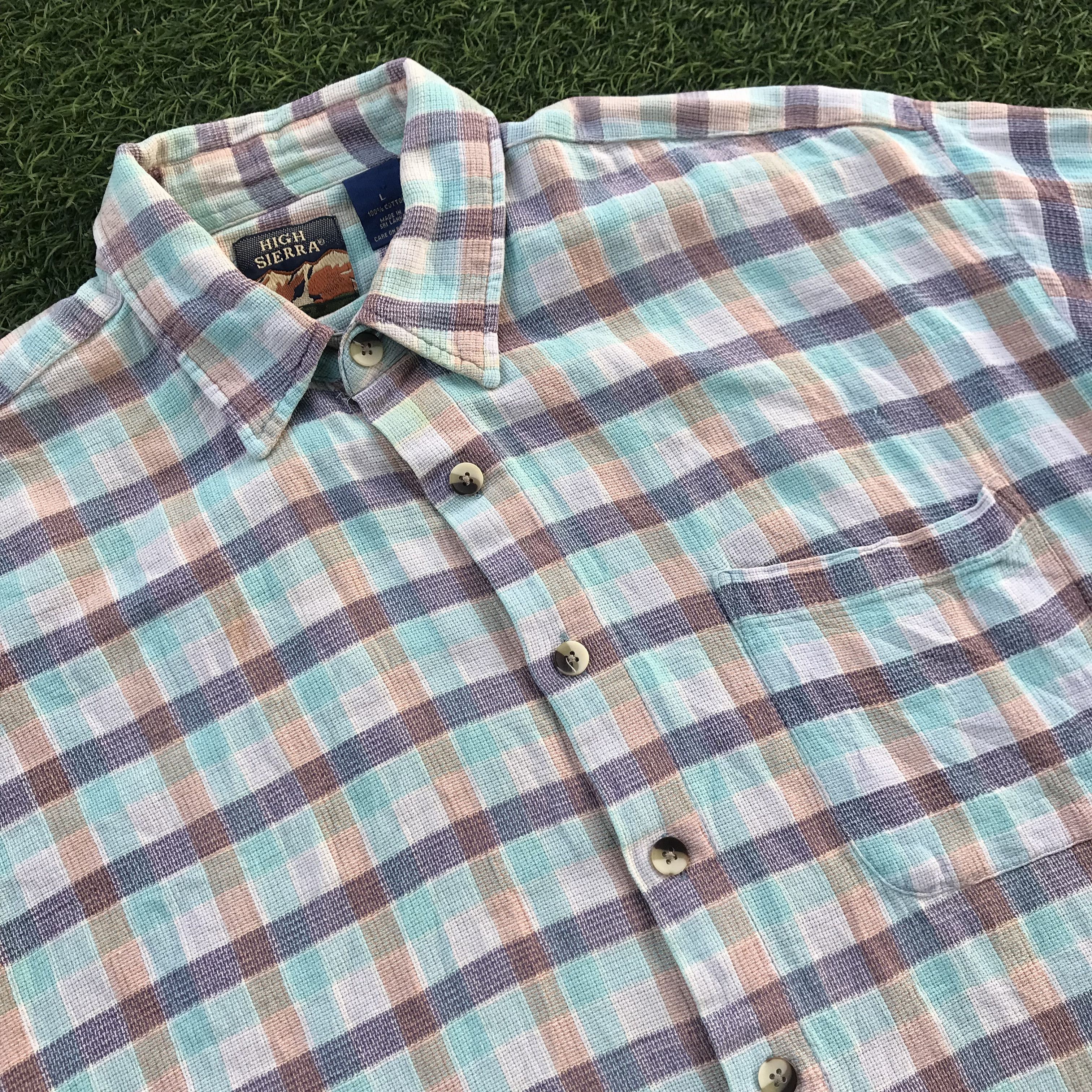 High Sierra × Sierra Designs High Sierra Button Up outdoor mountain casual Shirt short Size US L / EU 52-54 / 3 - 9 Thumbnail