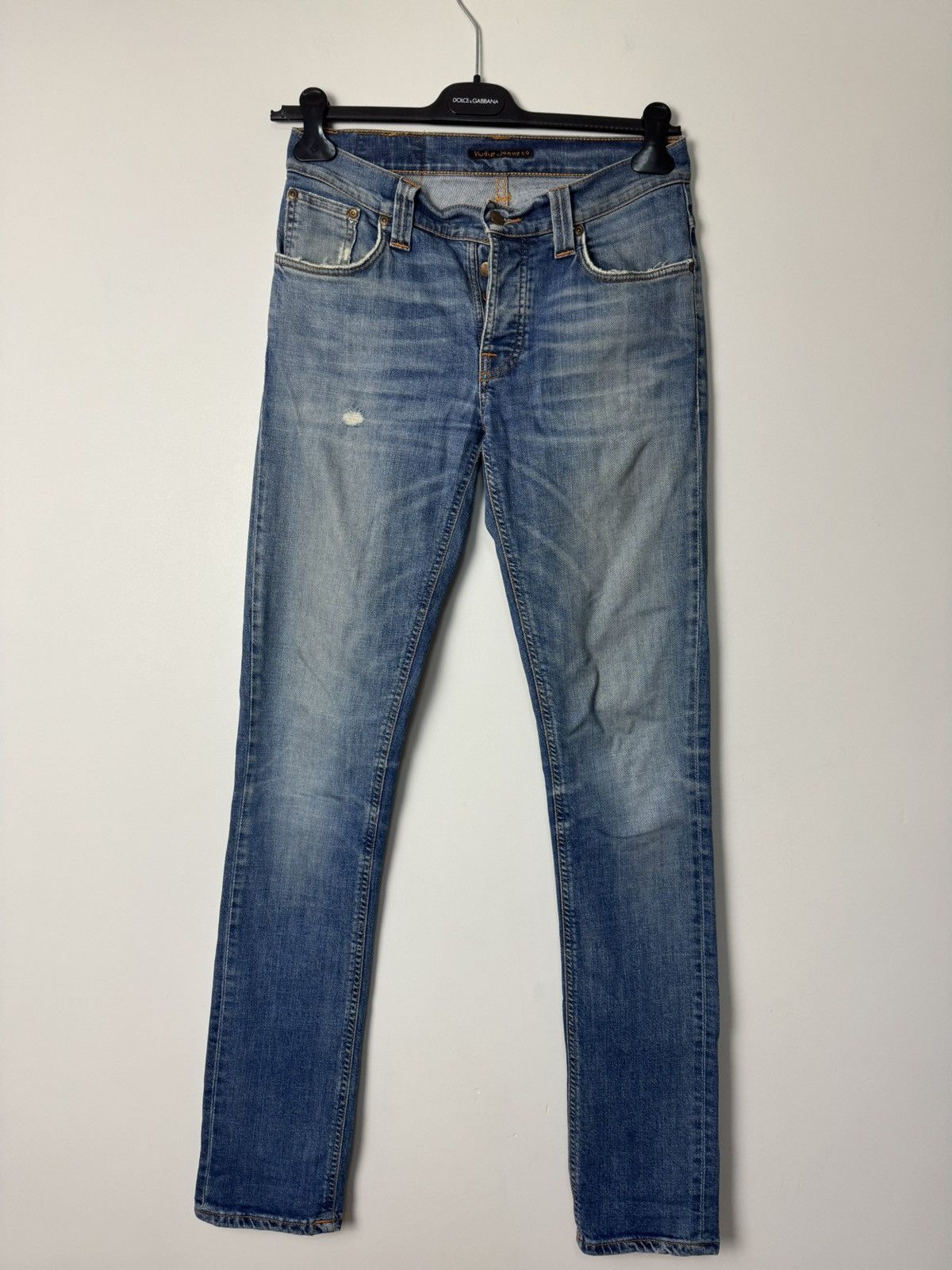 Nudie Jeans Nudie Jeans Long Inseam Slim Distressed Jeans Made in Italy Size US 30 / EU 46 - 3 Thumbnail