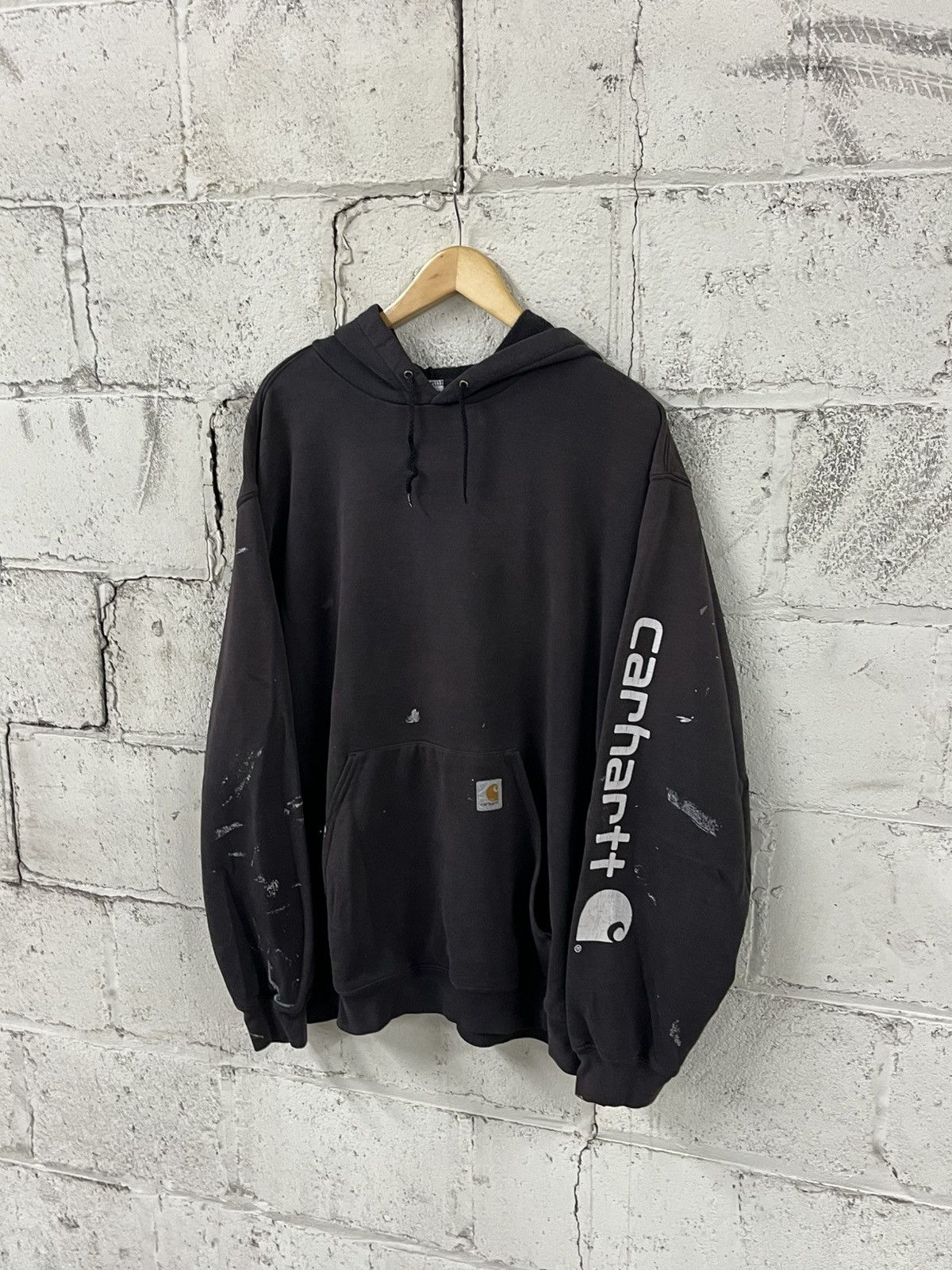 Carhartt Thrashed and faded carhartt hoodie earth tone boxy rare Size US XXL / EU 58 / 5 - 5 Thumbnail