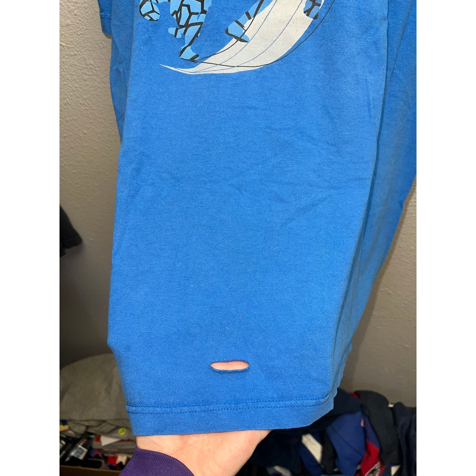 Nike Nike Basketball Shirt Blue Graphic Dunk Dunking Tee TORN M Size US M / EU 48-50 / 2 - 5 Thumbnail