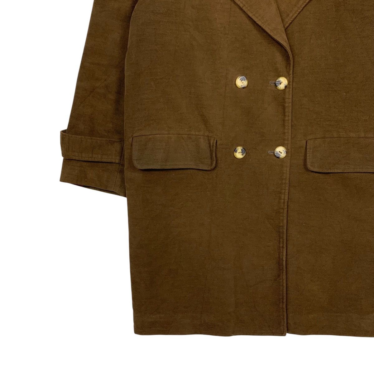 United Colors Of Benetton BENETTON Double Breasted Cotton Overcoat #2571-C116 Size M / US 6-8 / IT 42-44 - 4 Thumbnail