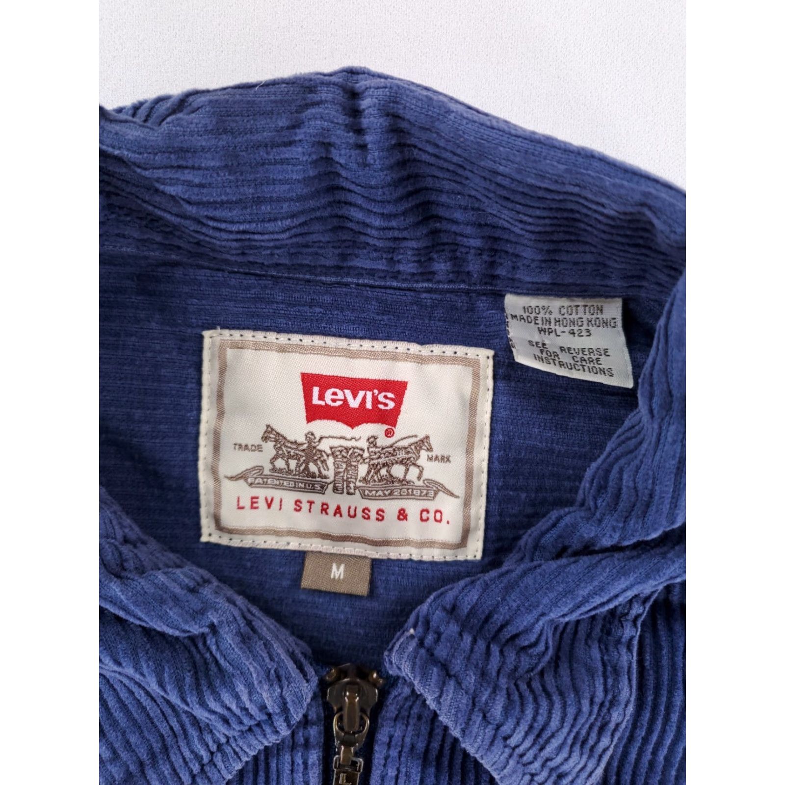 Levi's VINTAGE Levi's VTG 90s Y2K Full Zip Corduroy Shirt Jacket Blue Long Sleeve Mens M Size US M / EU 48-50 / 2 - 4 Thumbnail