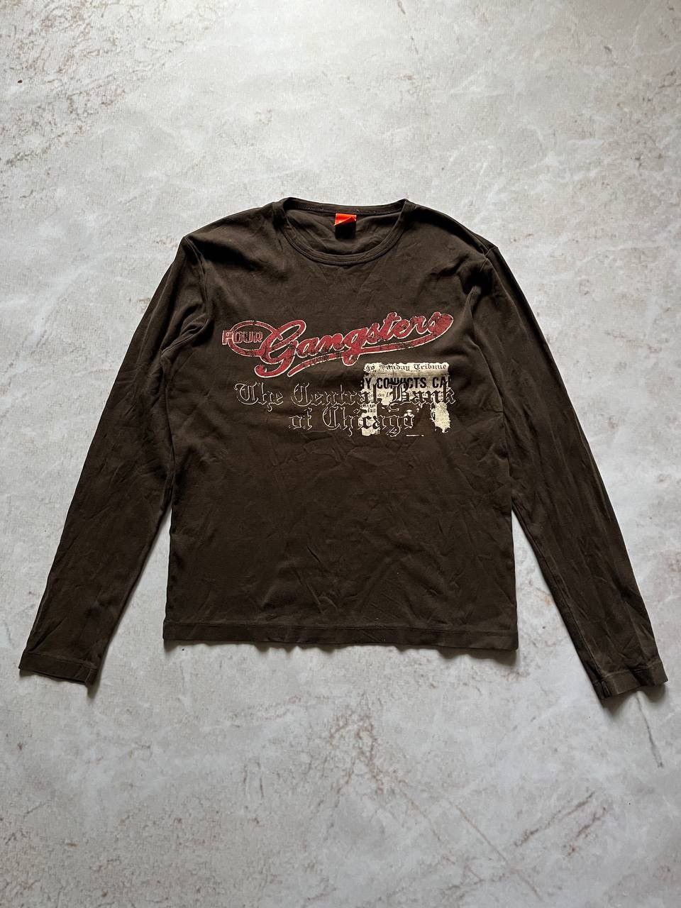 Hugo Boss × Vintage Hugo Boss Gangsters Y2K Long Sleeve T-shirt Size US L / EU 52-54 / 3 - 1 Thumbnail