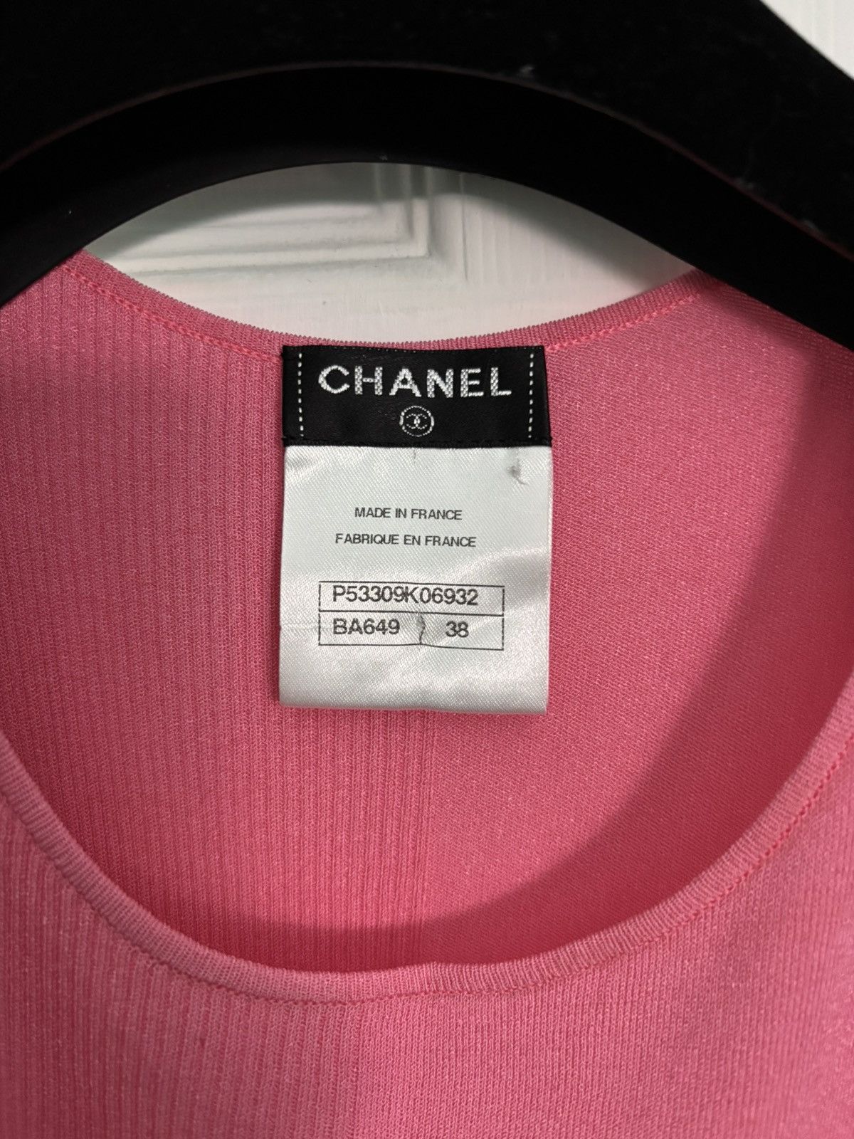 Chanel Chanel CC Pink Knit Top Size 38. Rare Tank Size L / US 10 / IT 46 - 3 Thumbnail