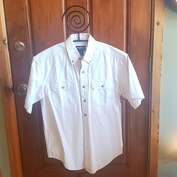Guide Series Cabela's Guide Series Cream Short Sleeve Casual Button Down Size US S / EU 44-46 / 1 - 1 Thumbnail