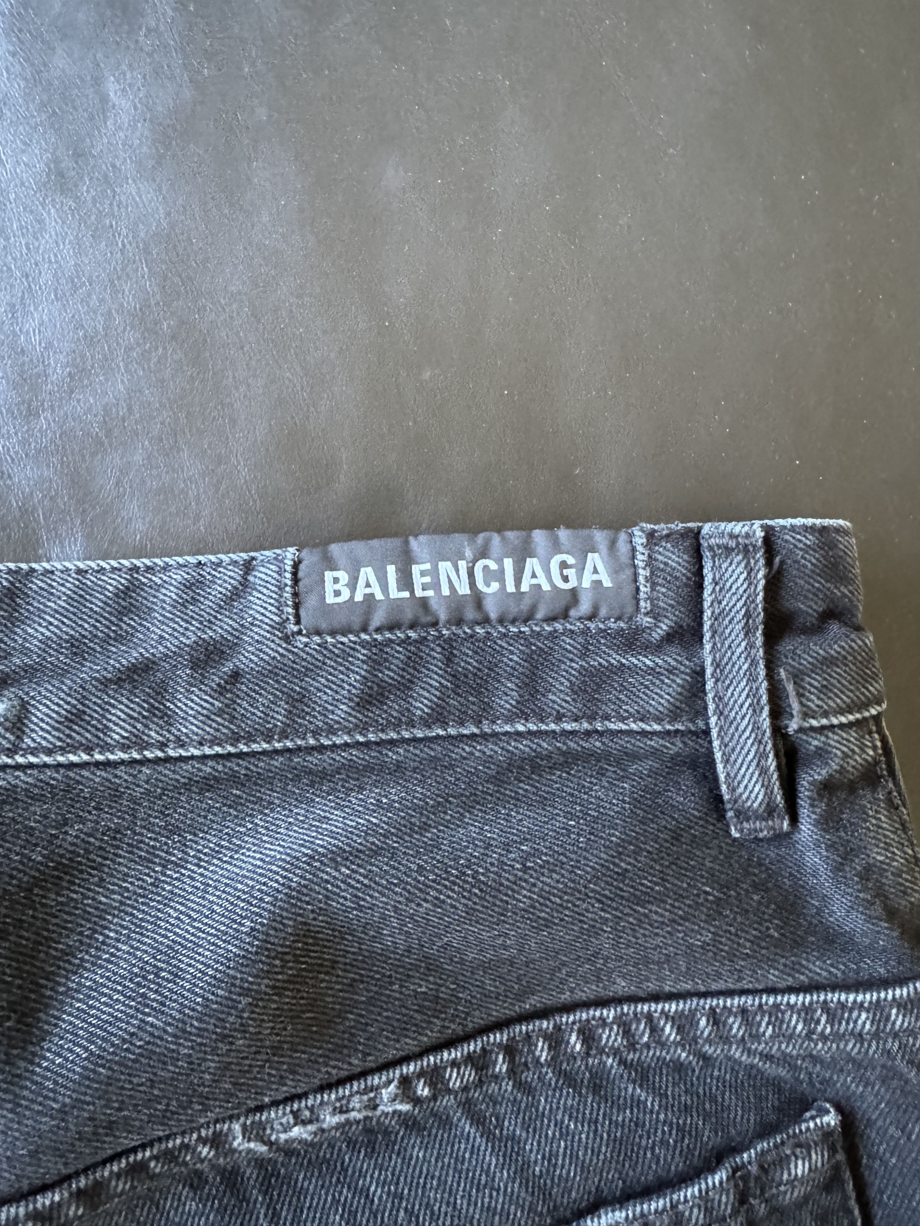 Balenciaga Destroyed Black Denim Jeans Size US 34 / EU 50 - 17 Thumbnail