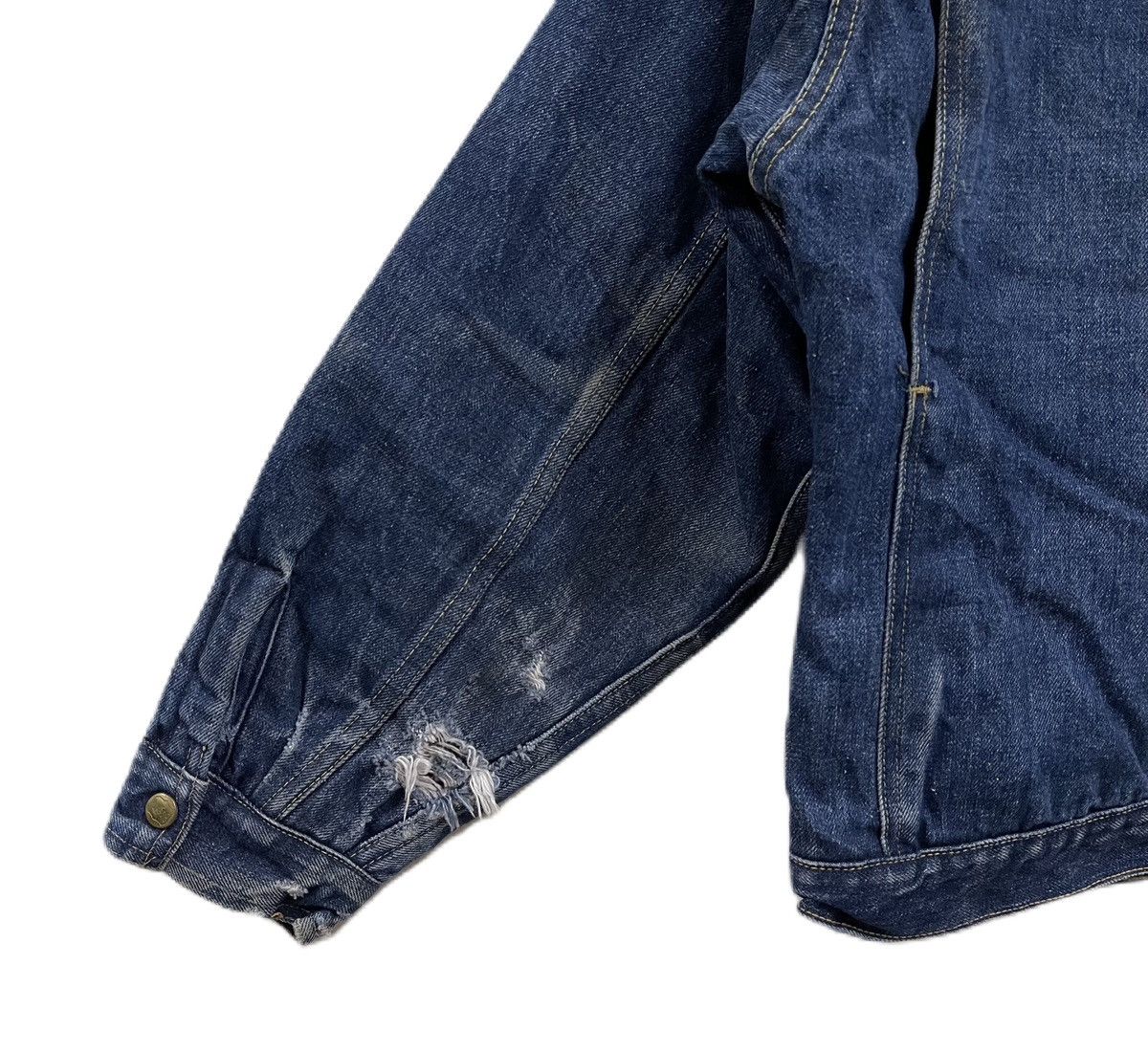 Vintage Vintage Big Smith Denim Jacket Distressed Size US L / EU 52-54 / 3 - 7 Thumbnail