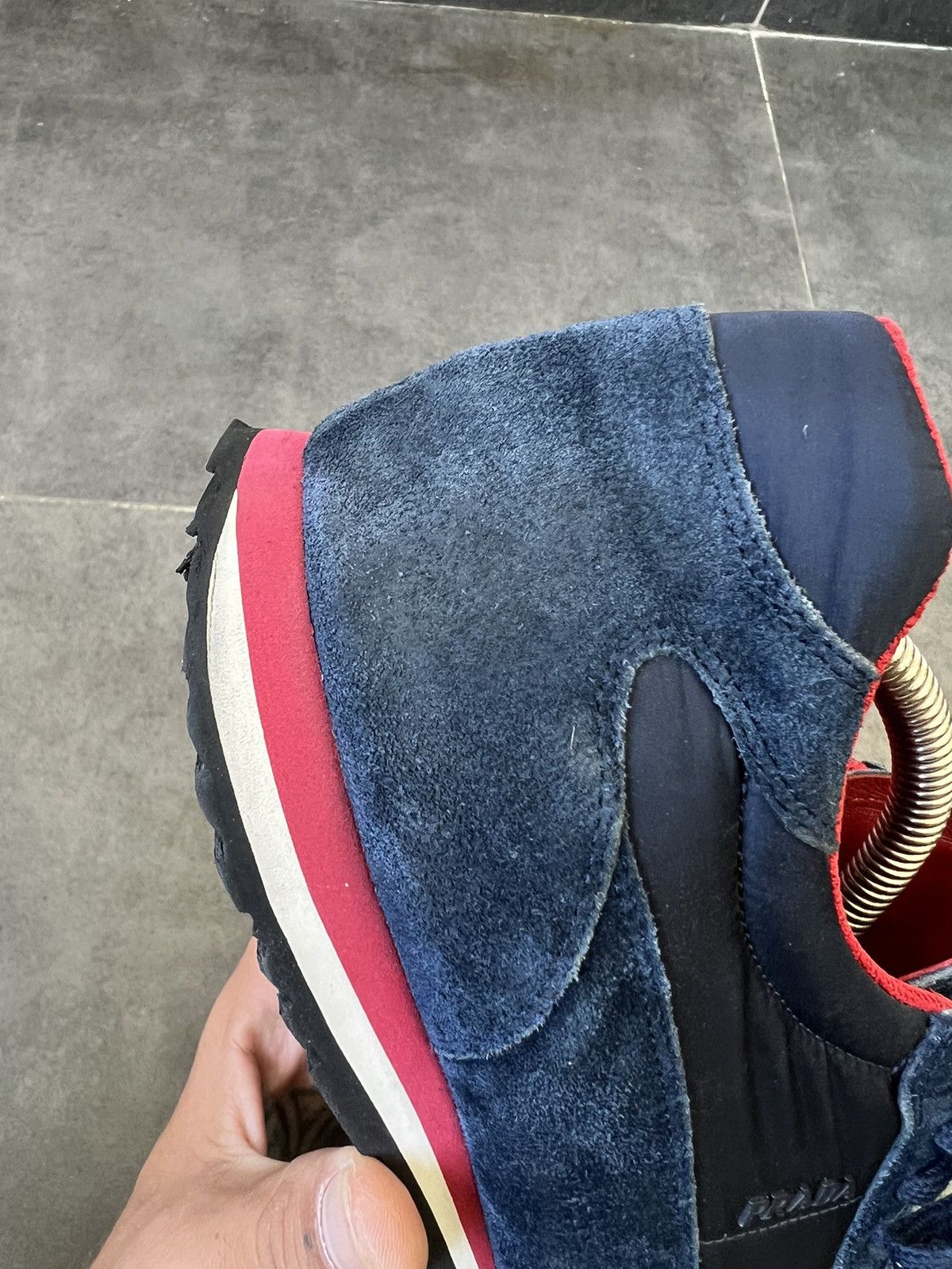 Prada Prada Men's Scamosciato Nylon suede Low-top Sneakers Size US 11 / EU 44 - 5 Thumbnail