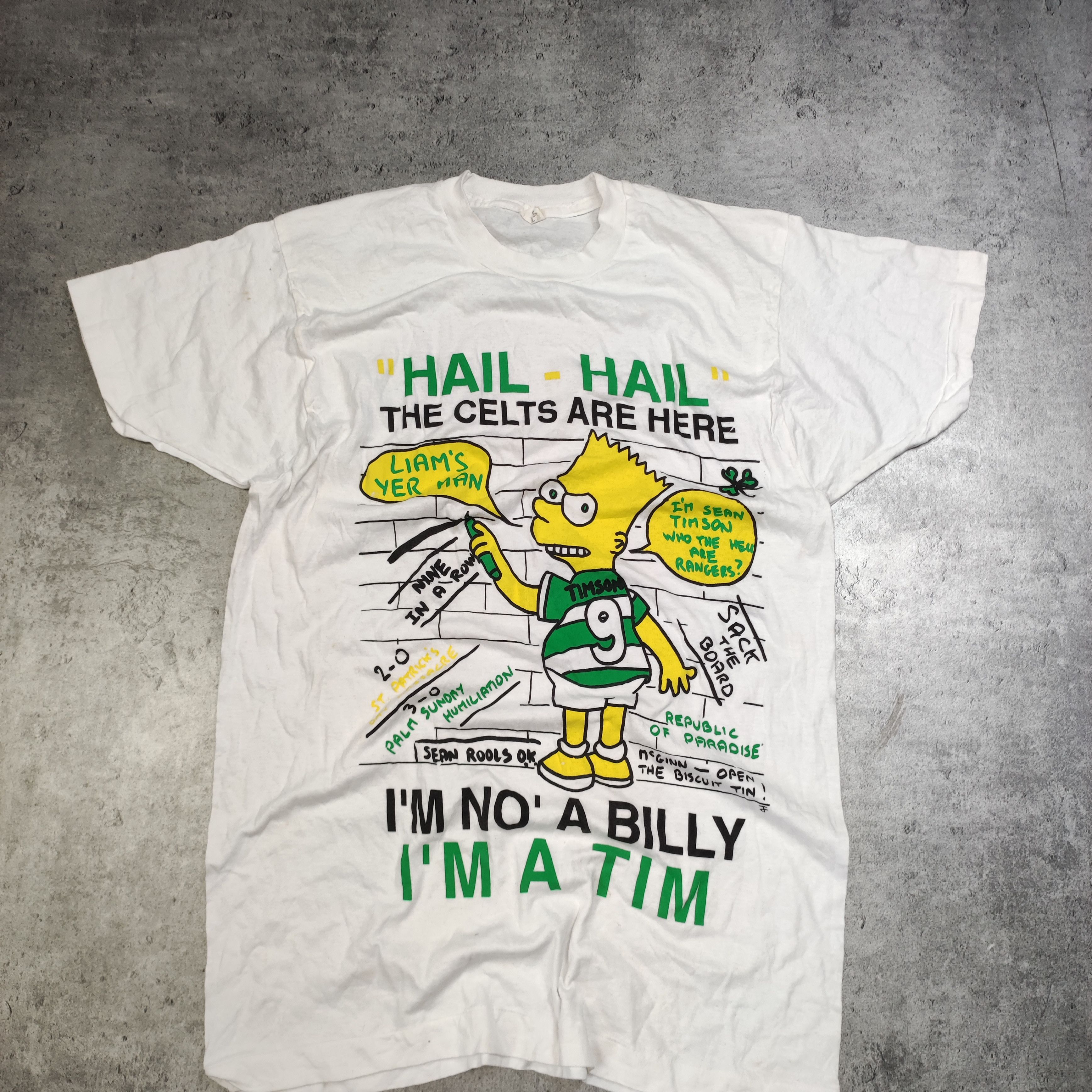 Vintage Vintage RARE 90s Celtic Glasgow Football x The Simpson Tee Size US XL / EU 56 / 4 - 2 Thumbnail