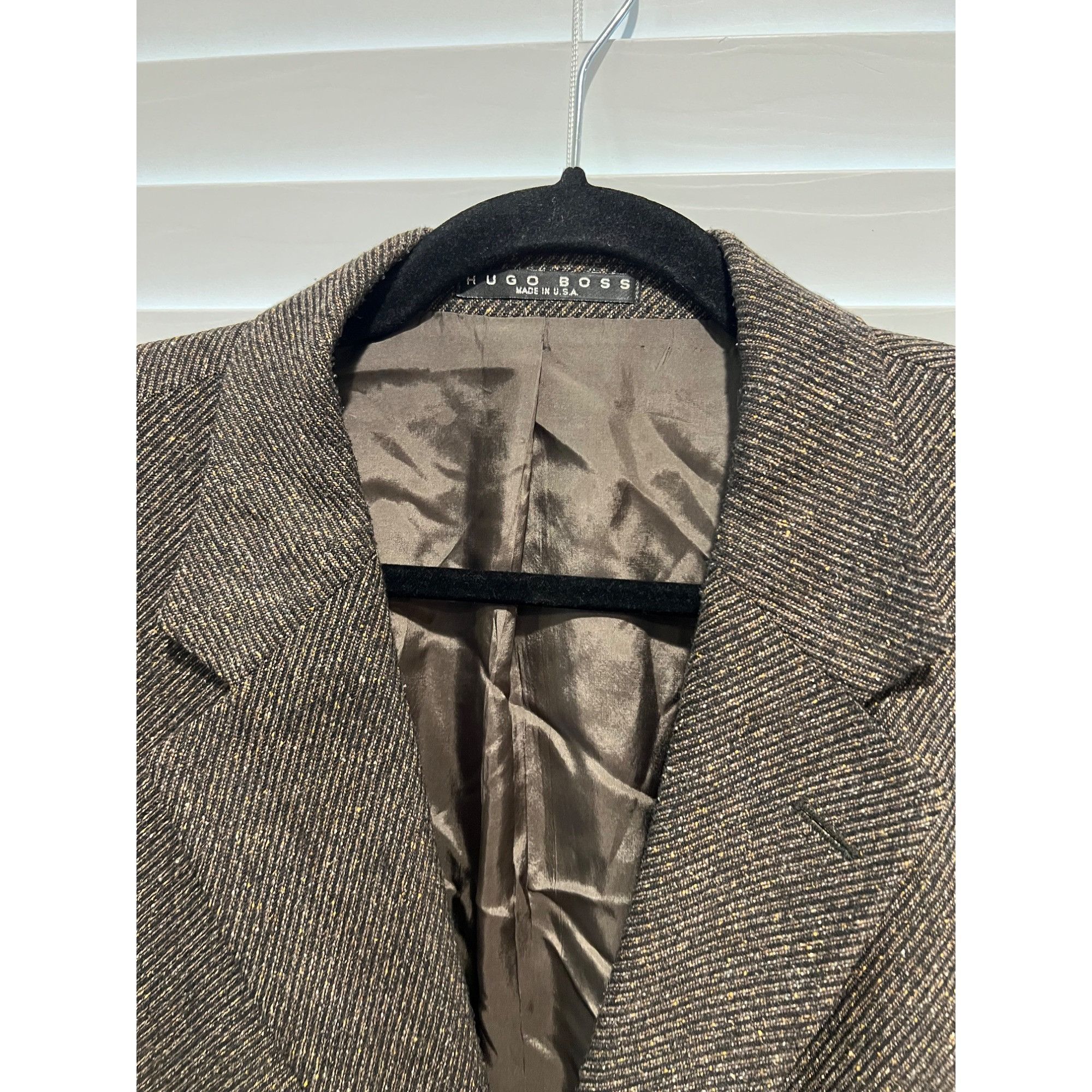 Hugo Boss Hugo Boss Will Blend Brown Blazer Sport Coat - Size 46L Size 46L - 2 Thumbnail