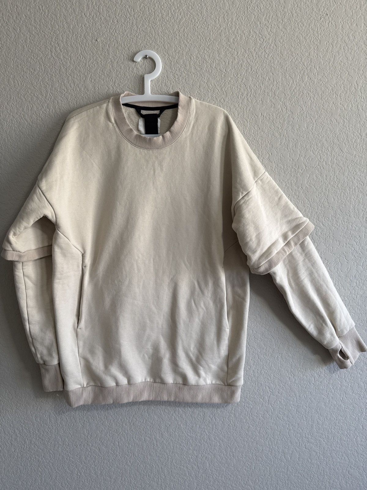 Templa Templa Beige Layered Sweatshirt Size US L / EU 52-54 / 3 - 2 Thumbnail
