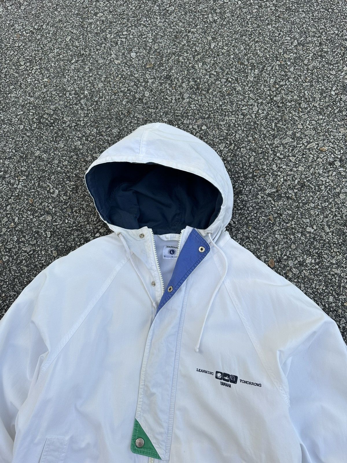 Vintage 🪖Vintage Yamaha Sport Style All White Bomber Jacket Size US M / EU 48-50 / 2 - 4 Thumbnail