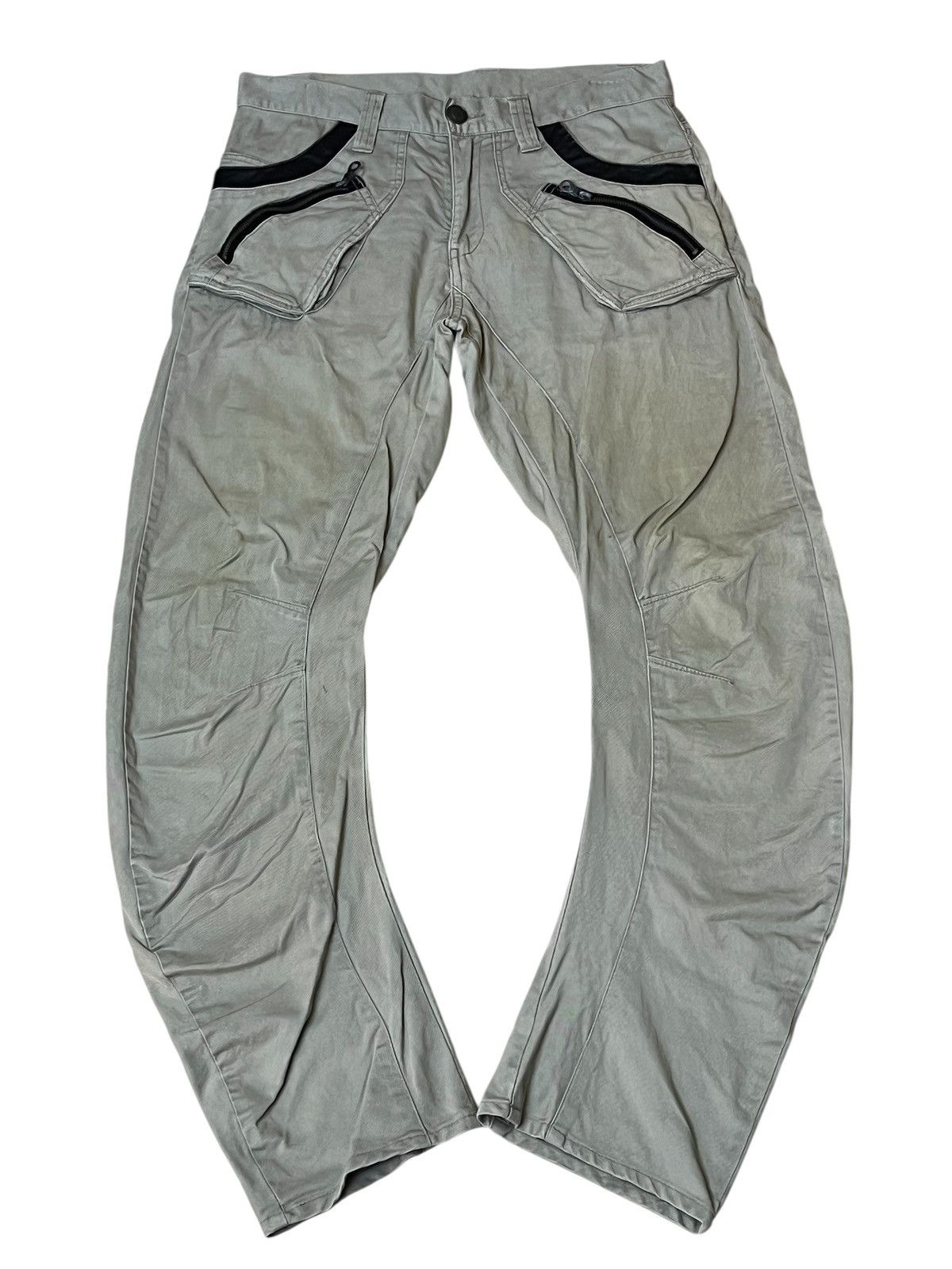 PPFM SICK🔥JAPANESE PPFM CURVE LEG DISTRESSED PANTS Size US 32 / EU 48 - 2 Thumbnail