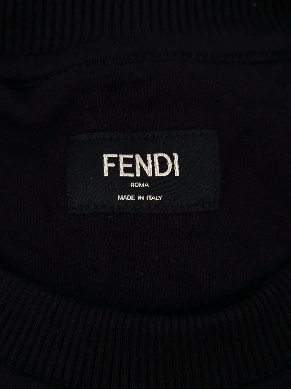 Fendi Fendi Black Crystal Beaded FF Logo Crewneck Sweatshirt Size US XS / EU 42 / 0 - 3 Thumbnail