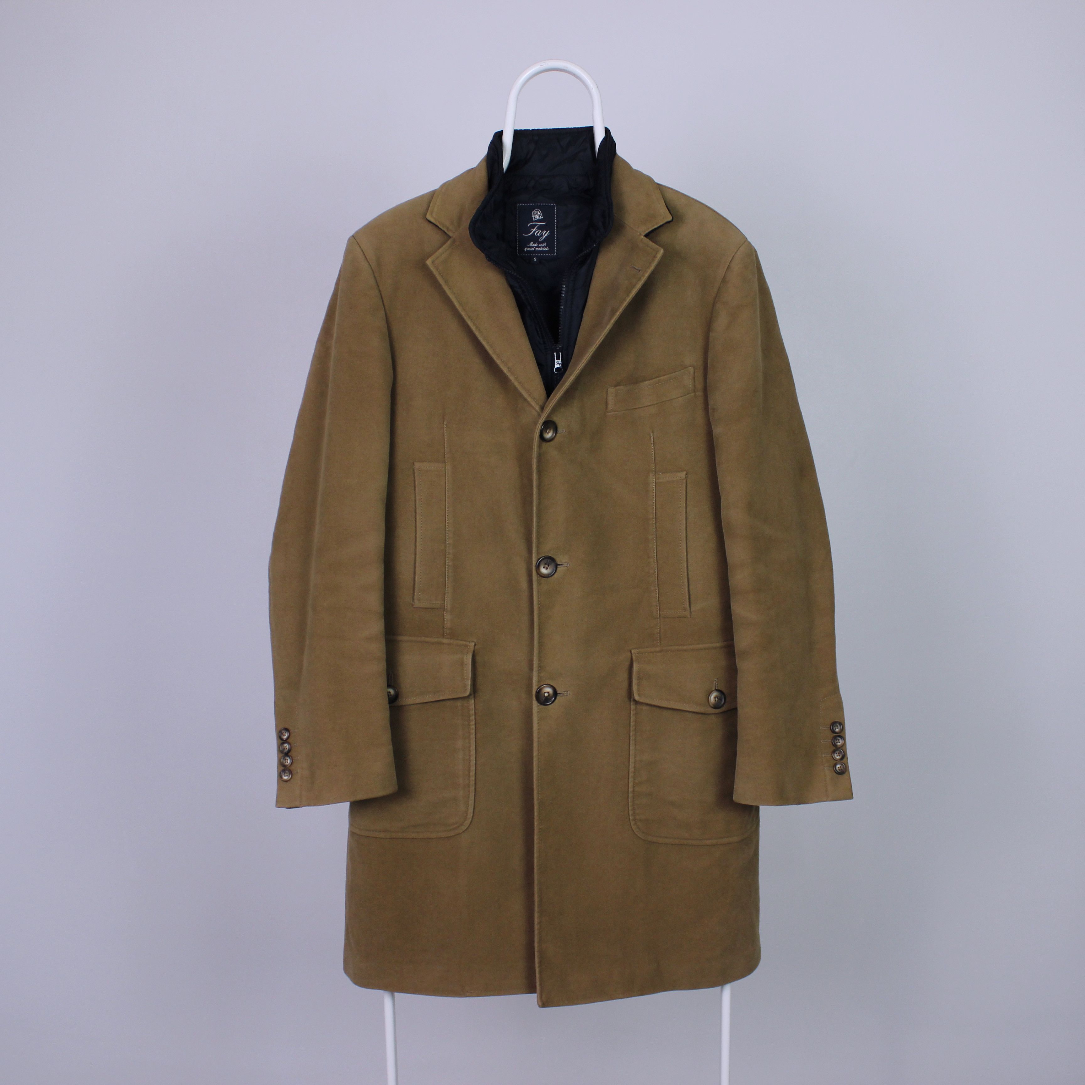 image of Fay Heavy Coats 2V1 Gilet + Coats Jacket S M in Camel, Men's (Size Medium)
