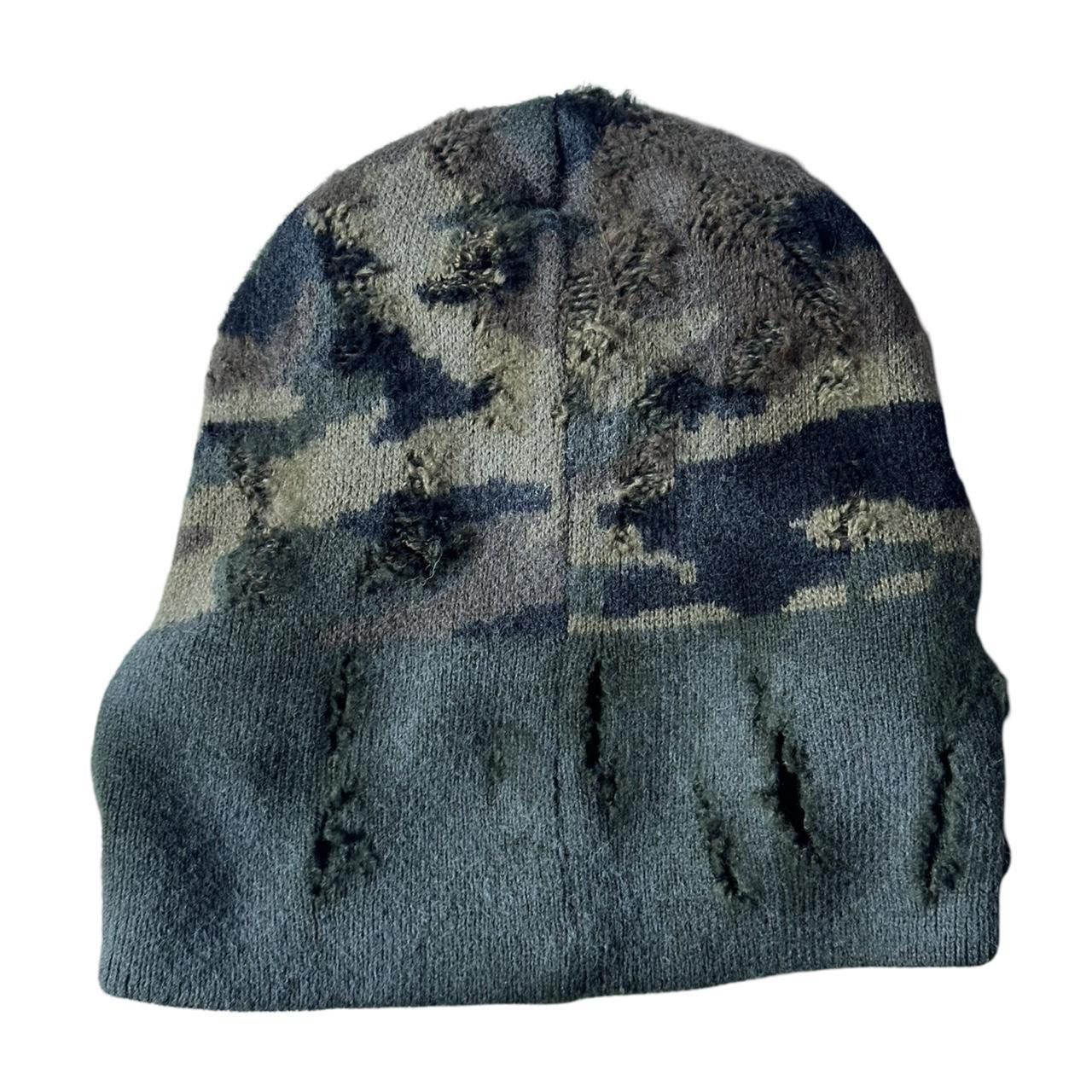 Other ASTROBOI* Distressed Green Camouflage Beanie Cap Size ONE SIZE - 4 Thumbnail