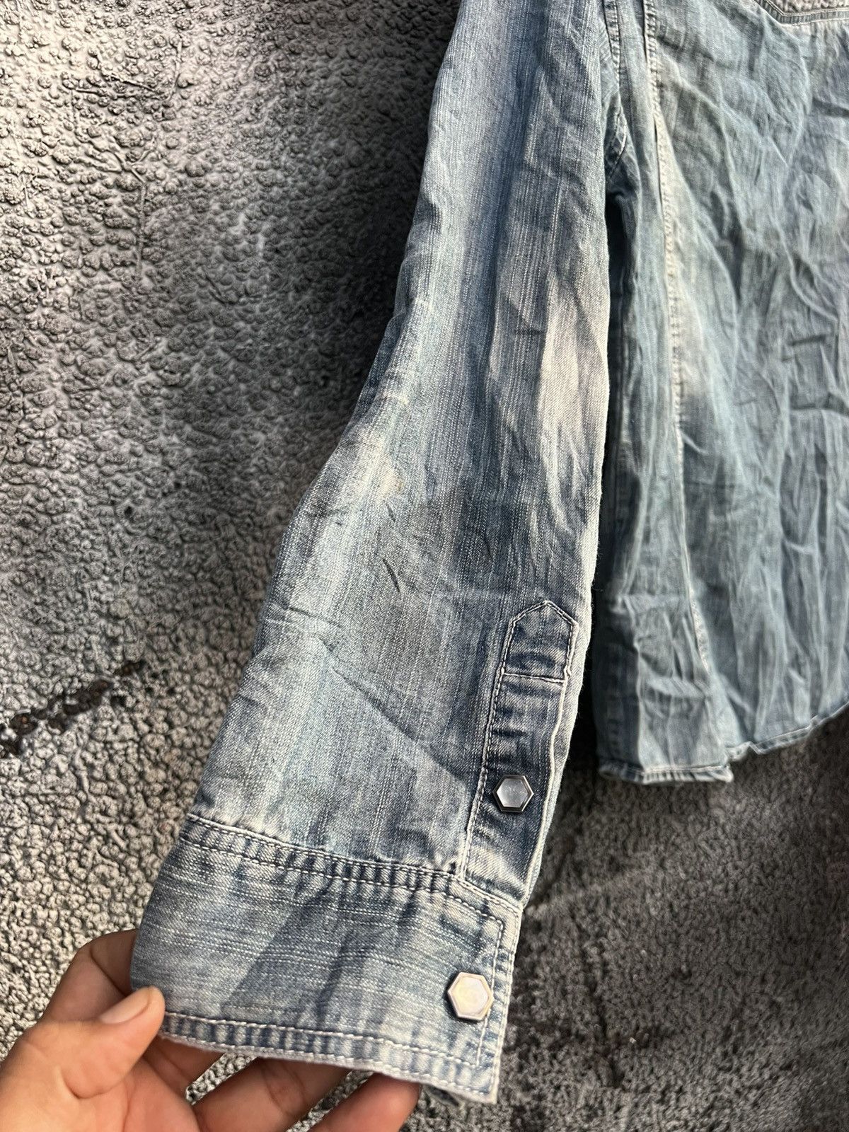 In The Attic Intheattic Snap Button Denim Shirt Size L / US 10 / IT 46 - 6 Thumbnail
