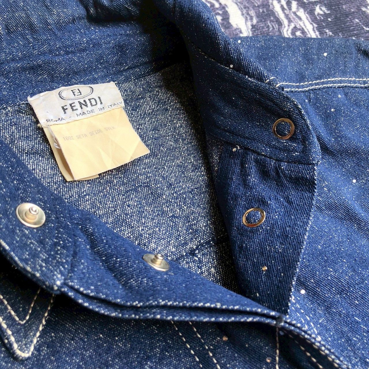 Fendi Fendi Speckled Glitter Denim Overshirts Size US M / EU 48-50 / 2 - 7 Thumbnail