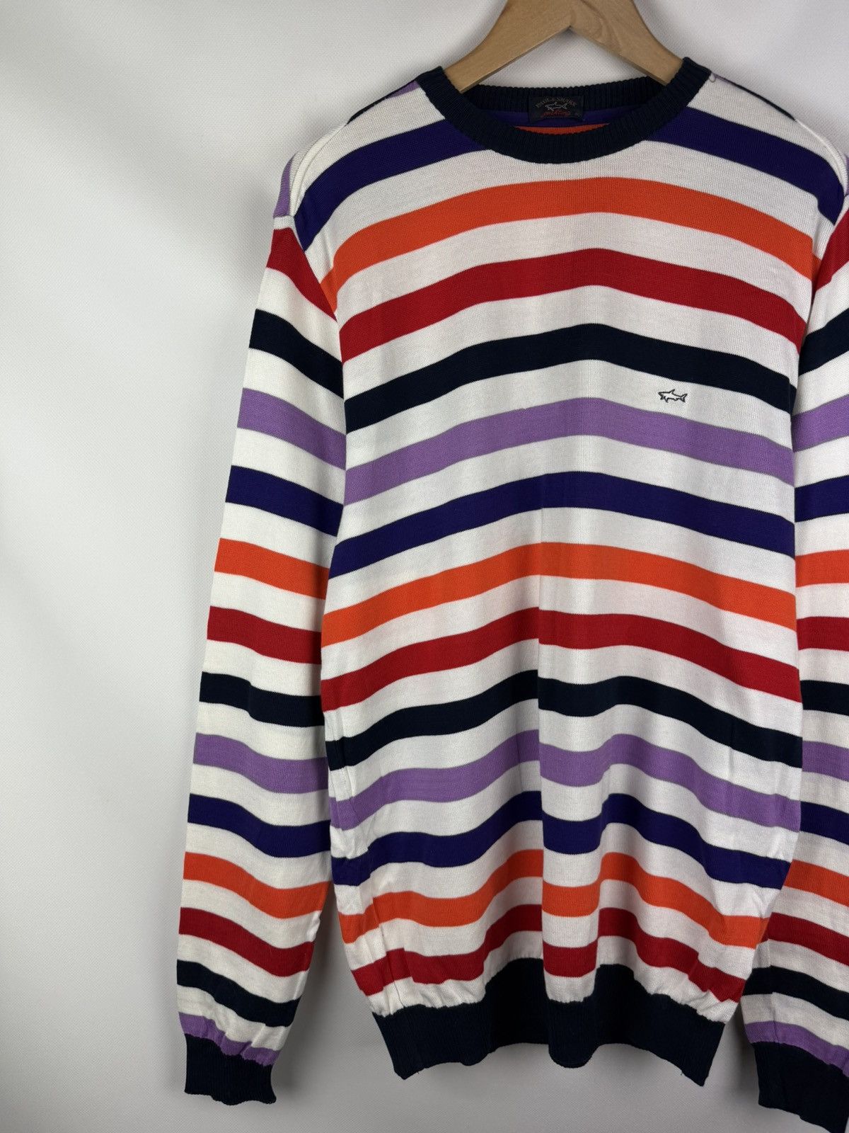 Paul & Shark Paul & Shark Men’s Striped Knitted Crewneck Sweater Pullover Size US XXL / EU 58 / 5 - 2 Thumbnail