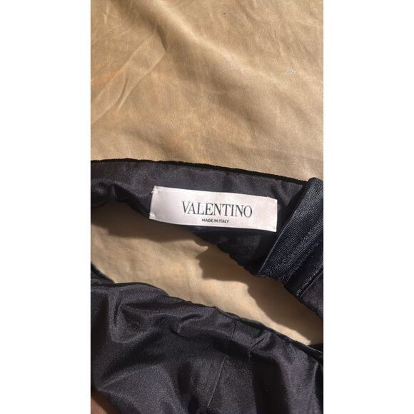 Gianni Valentino Valentino Velvet Halter Crop Top Black Size 10 Size M / US 6-8 / IT 42-44 - 4 Thumbnail