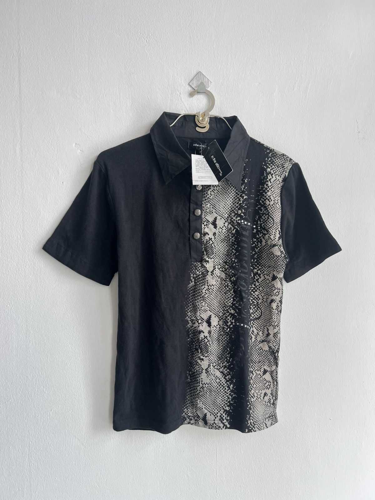 KMRii NWT In The Attic Homme Snakeskin Python Swarovski Poem Polos Size US M / EU 48-50 / 2 - 2 Thumbnail