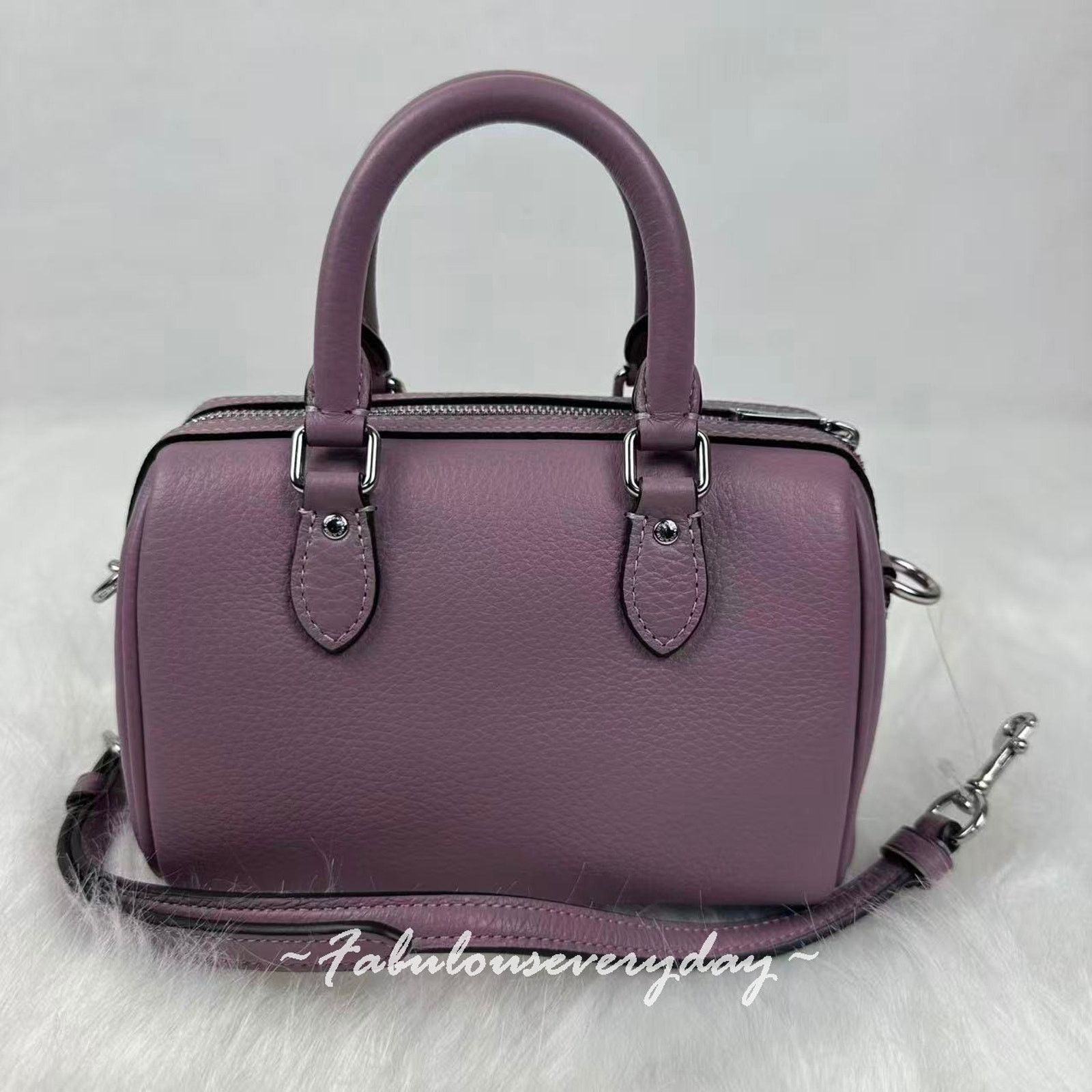 Coach Coach Mini Rowan xbody Leather/Sliver Light Violet Jasmine Size ONE SIZE - 3 Thumbnail
