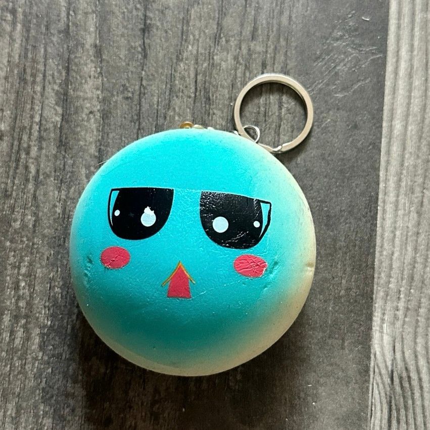 Other blue silly face squishy keychain Size ONE SIZE - 1 Thumbnail