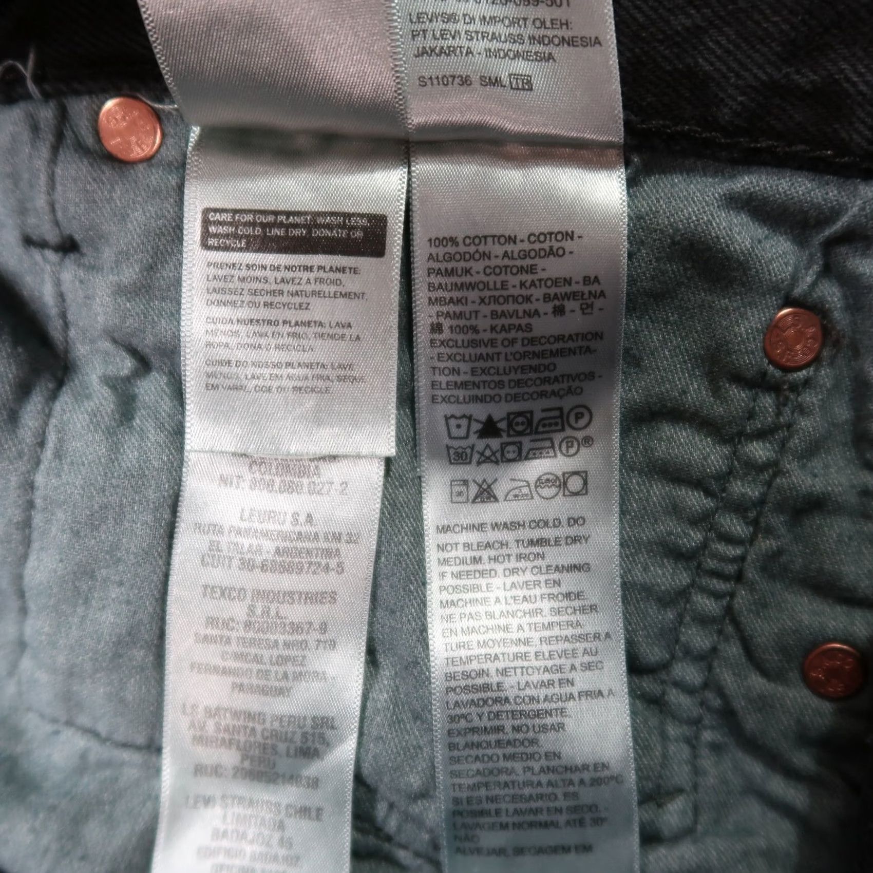 Levi's VINTAGE? No — Levi's 501 Jeans Men 36x32 Regular Denim Black Button Fly 5-Pocket Classic 501 Series Mens Size US 36 / EU 52 - 5 Thumbnail