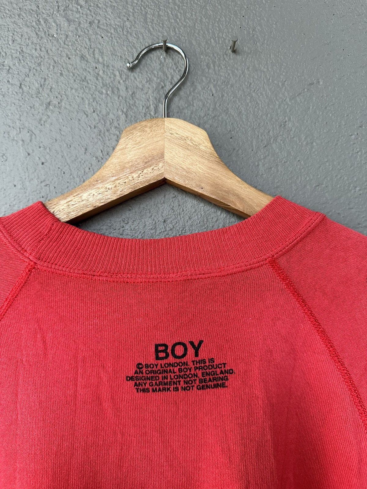 Boy London Vintage 90’s BOY LONDON Luxury Brand Rare Sweatshirt Red L Size US L / EU 52-54 / 3 - 4 Thumbnail
