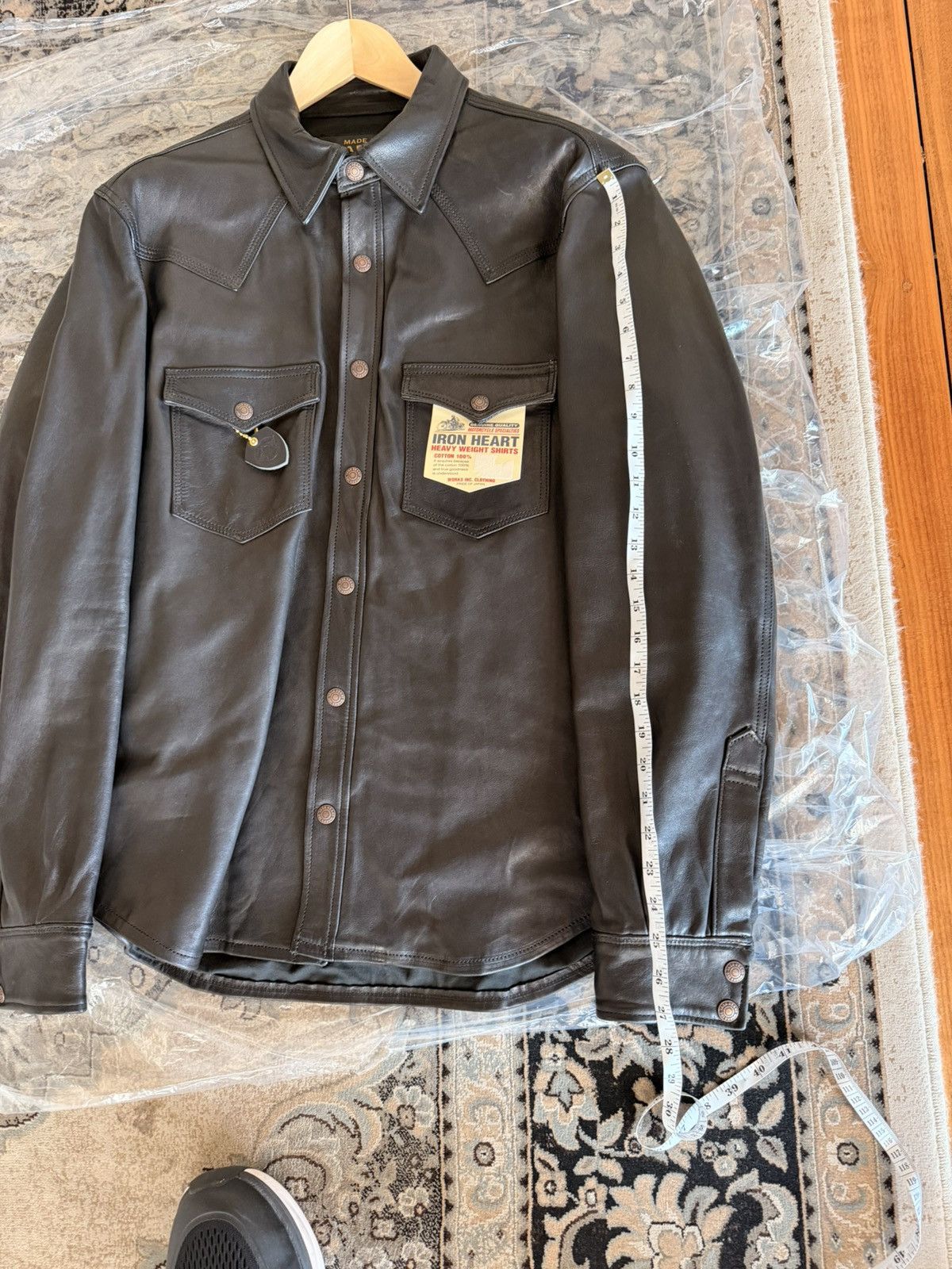 Iron Heart New IHSH-164 IRON HEART Men’s Deer Leather Jacket Overshirt Size US XXL / EU 58 / 5 - 18 Thumbnail