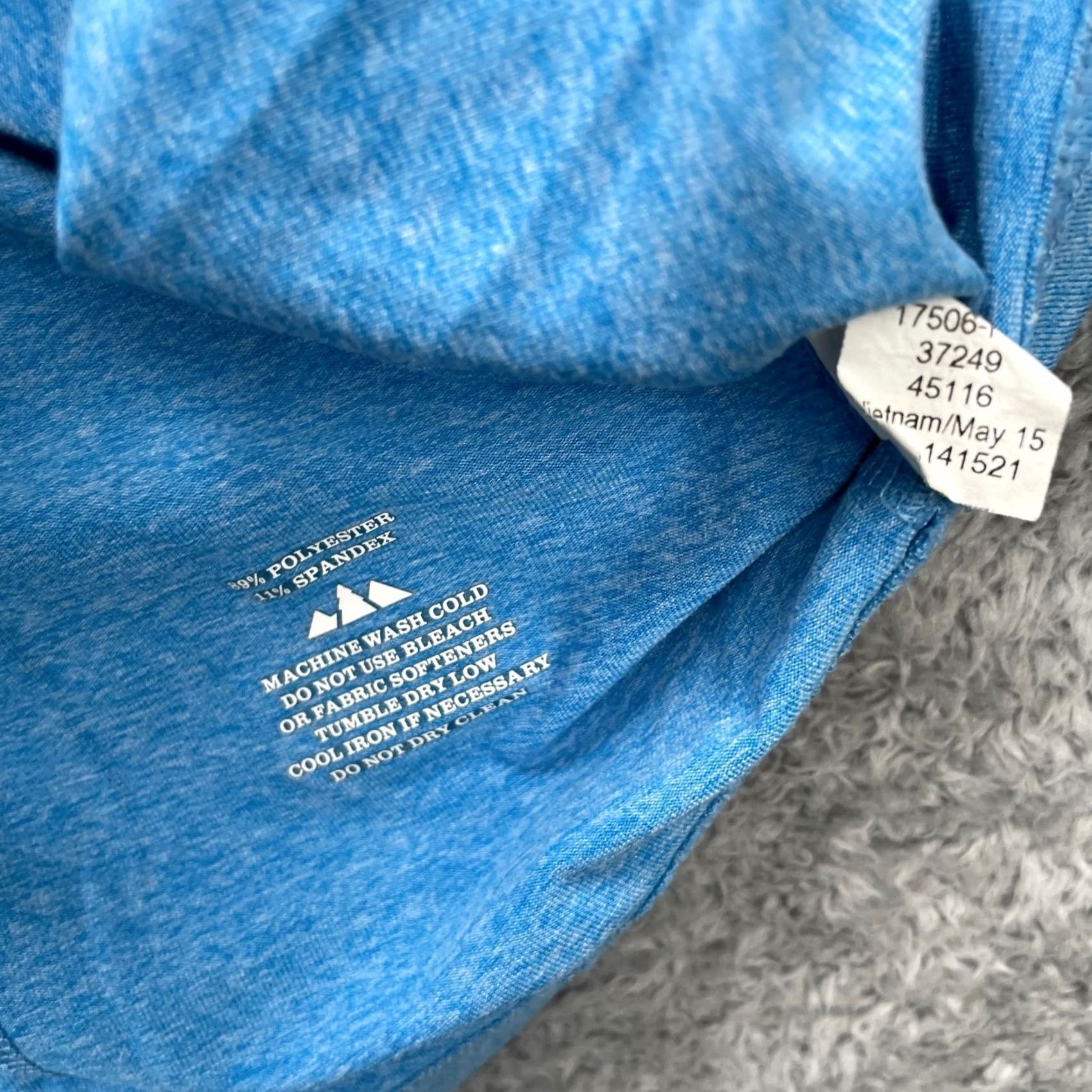Vintage REI Co Op Sweatshirt Womens Large Blue Heathered 1/4 Zip Training Pullover Activewear Casual Raglan Sleeve Mock Neck Zip Size L / US 10 / IT 46 - 5 Thumbnail
