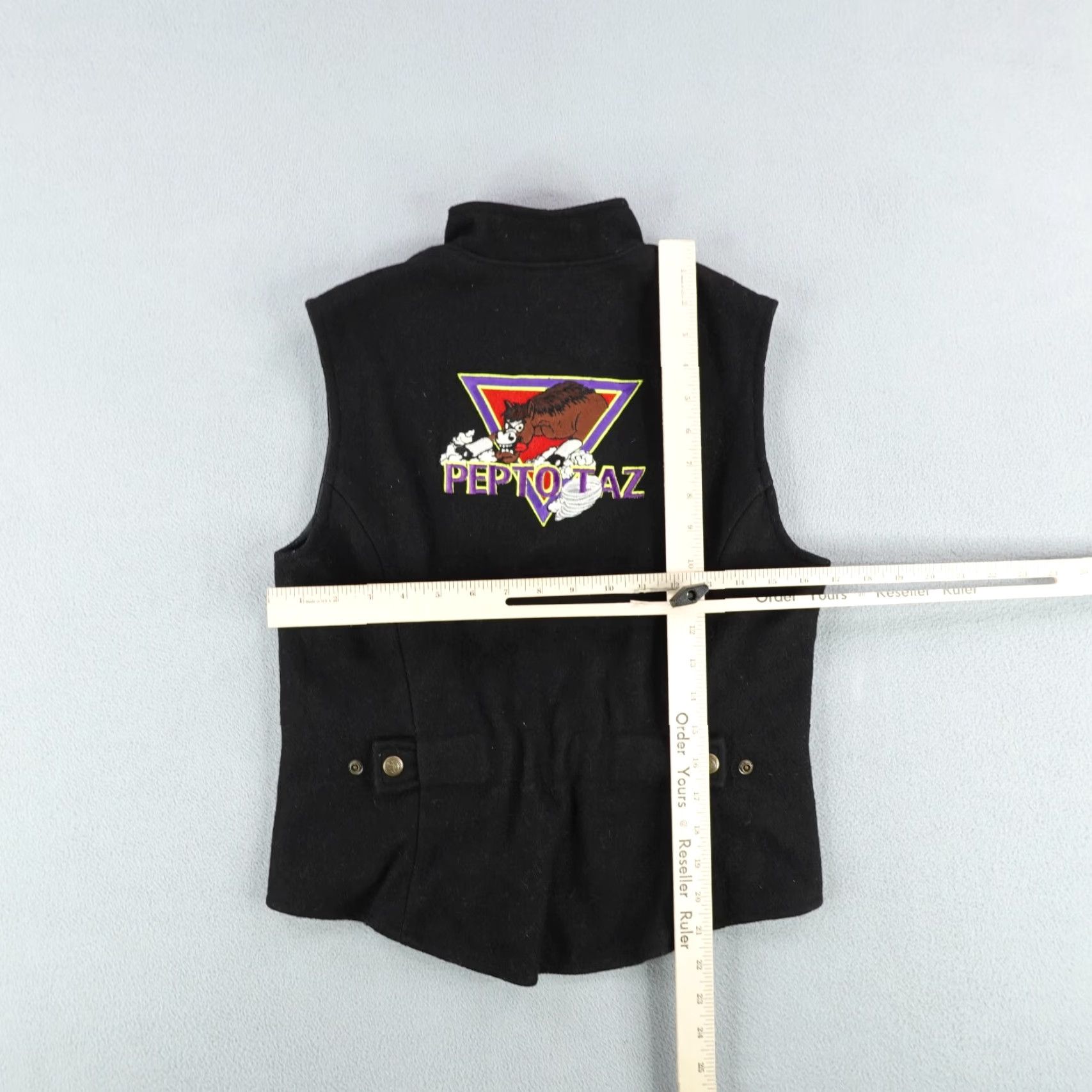 Vintage VINTAGE Schaefer Vest Mens Small Black Wool Frontier Western Cowboy Rodeo Crew Neck? Size US S / EU 44-46 / 1 - 7 Thumbnail