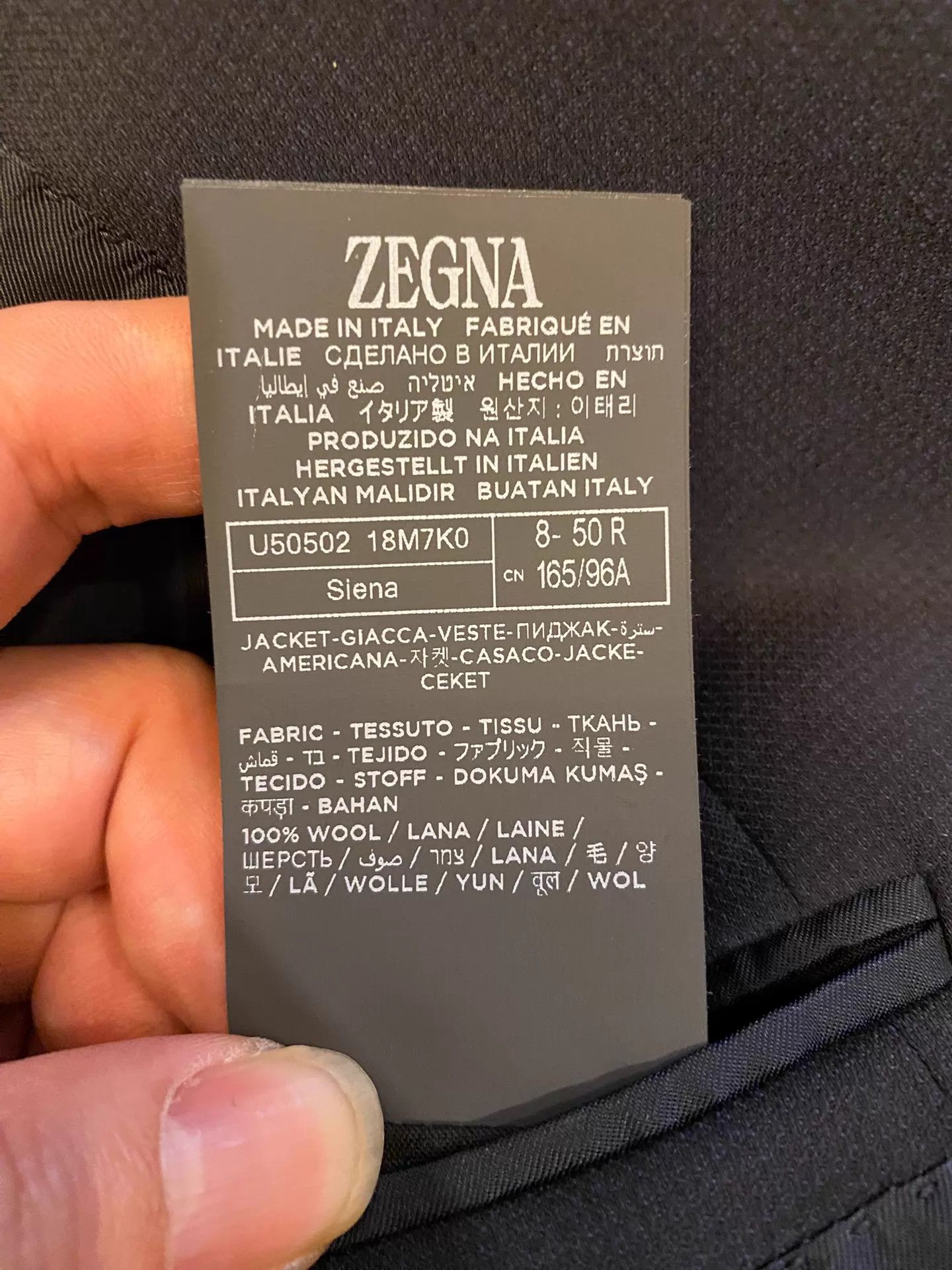 Ermenegildo Zegna ZEGNA New Logo DB 100% Wool Italian Blazer Size 50 Size 50R - 9 Thumbnail