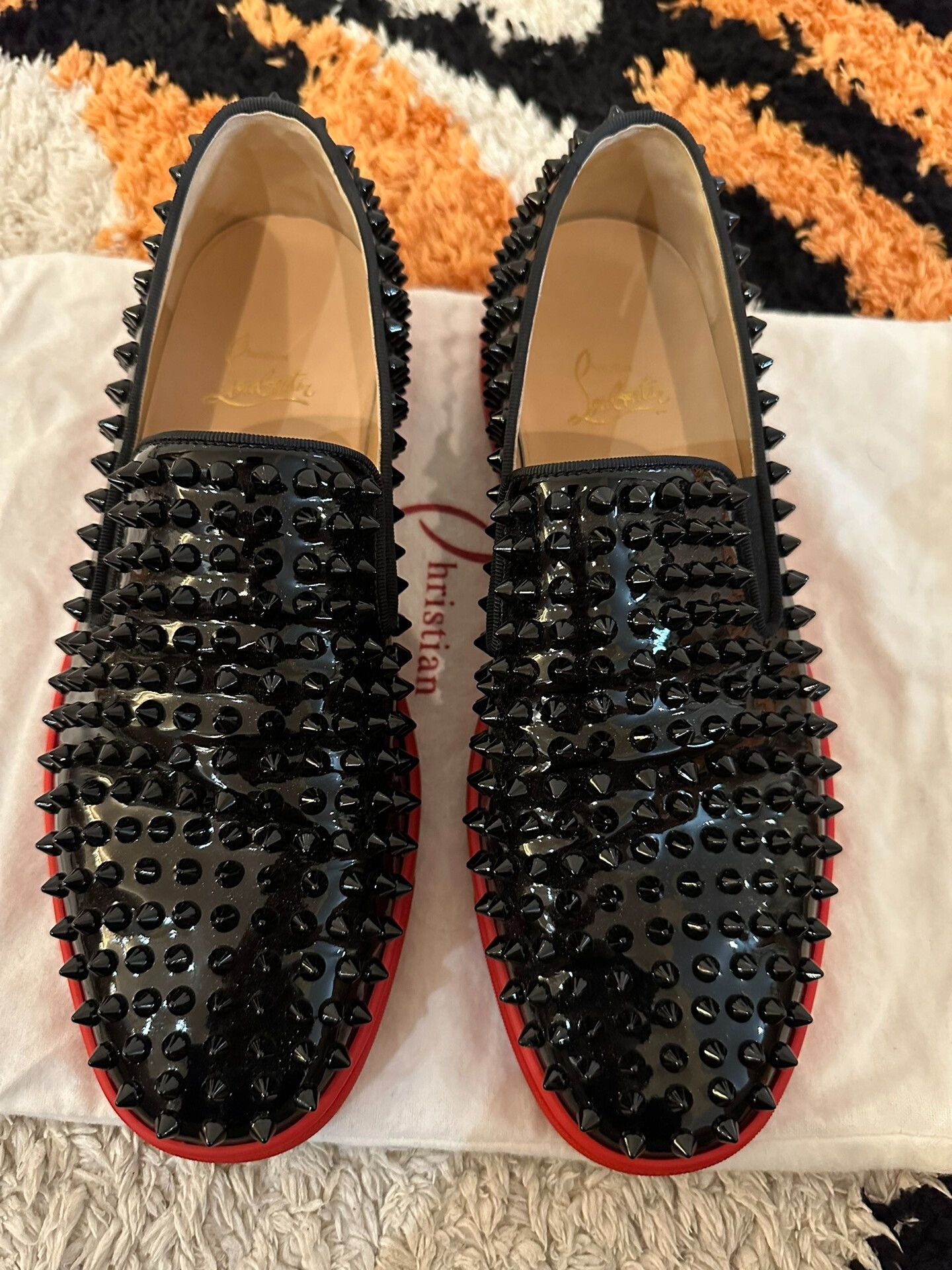 Christian Louboutin Christian Louboutin Limited Red Sole Black Rivet Size US 7.5 / EU 40-41 - 1 Thumbnail