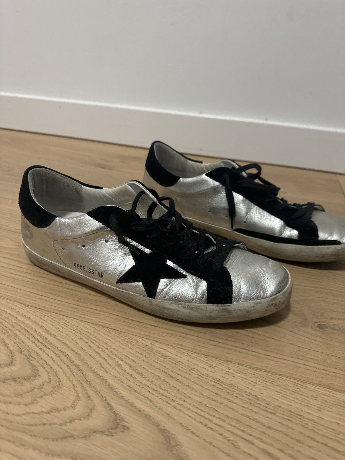 Golden Goose Men’s Super-Star in silver leather Size US 10.5 / EU 43-44 - 6 Thumbnail